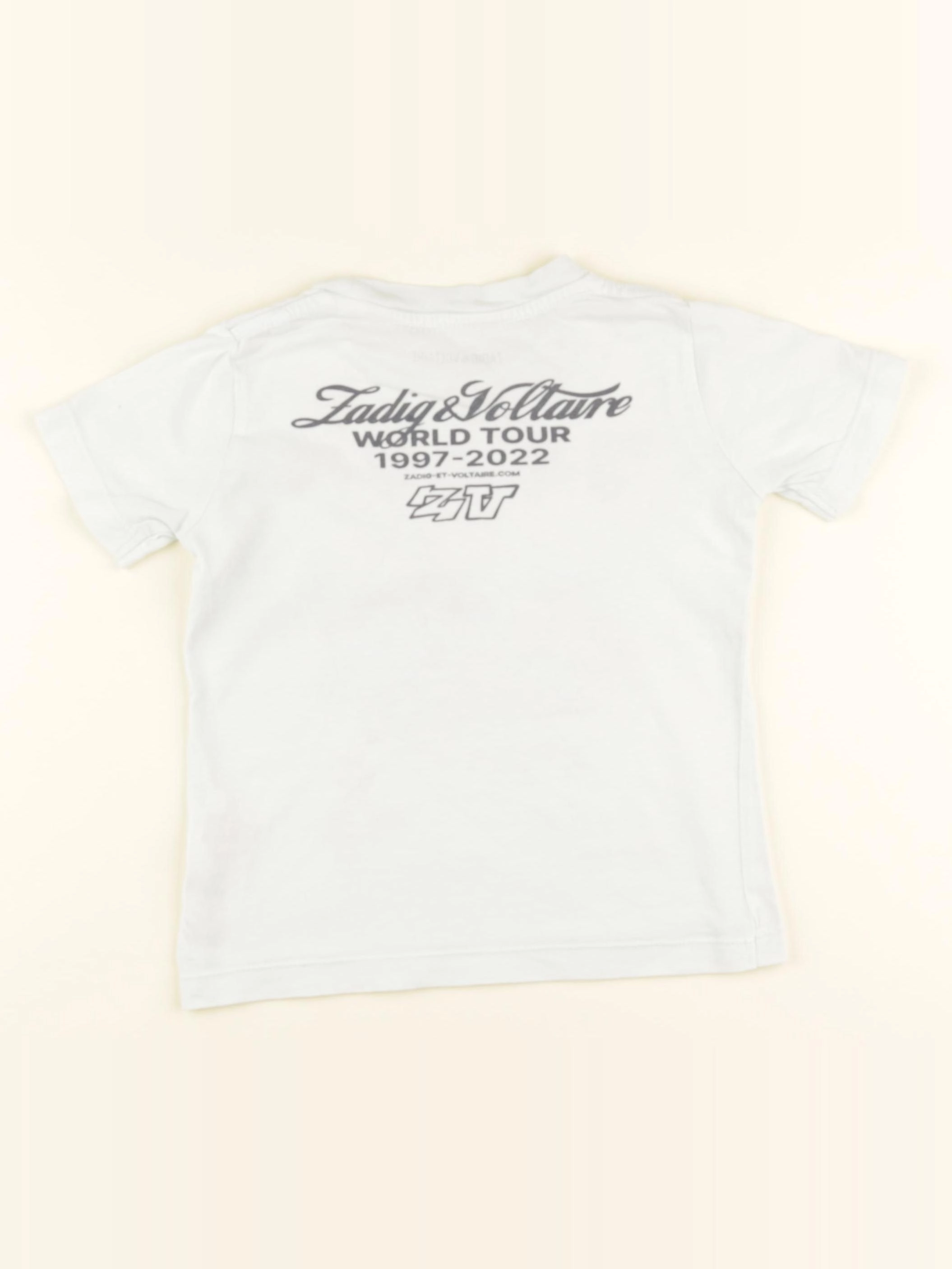 Zadig & Voltaire - tee-shirt bleu - 3/4 ans