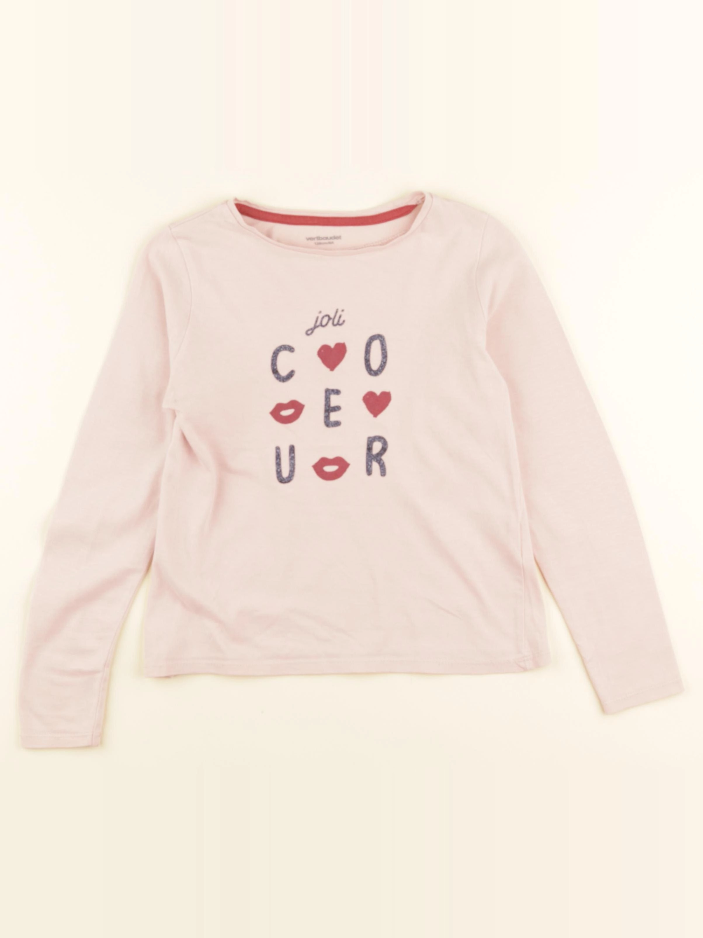 Vertbaudet - tee-shirt rose - 8 ans
