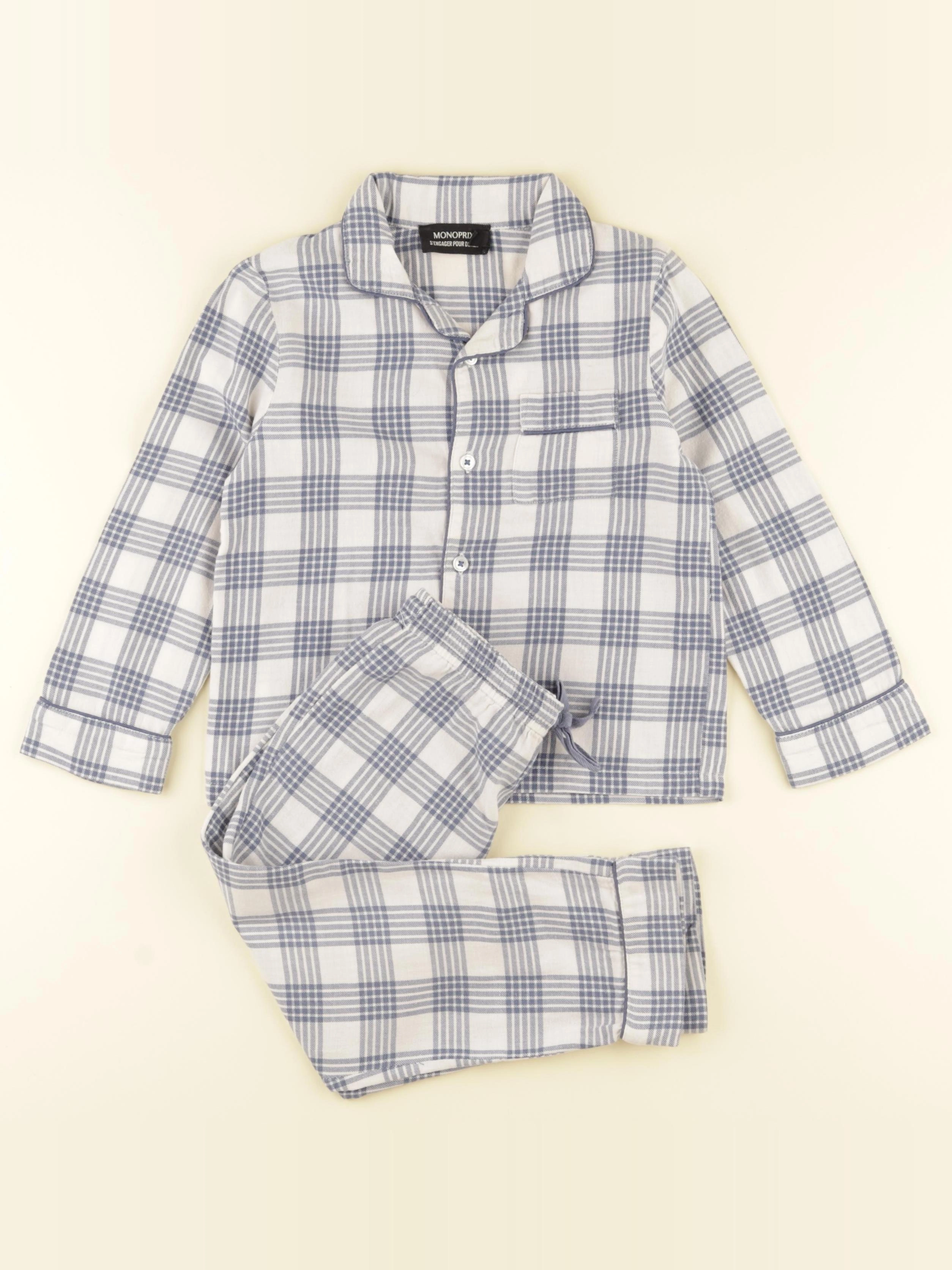 Monoprix - pyjama coton bleu - 3 ans