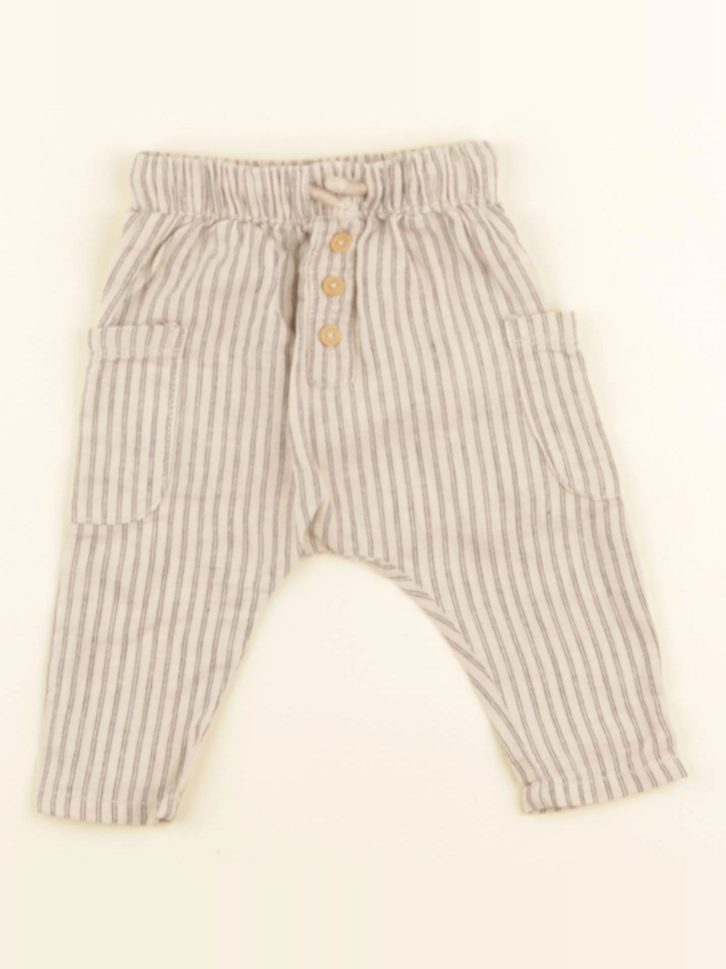 Vertbaudet - pantalon beige - 3 mois