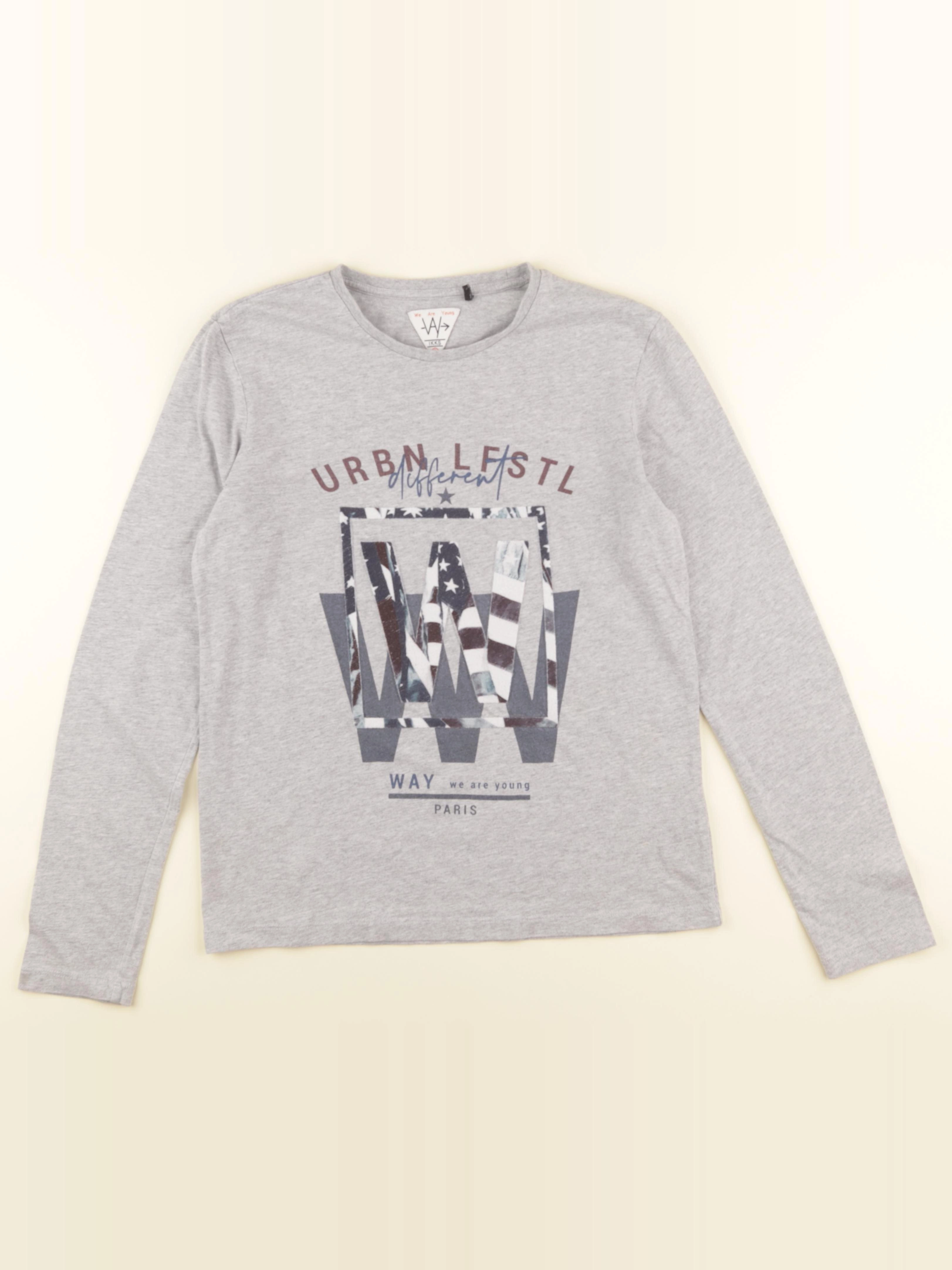 IKKS - tee-shirt gris - 14 ans