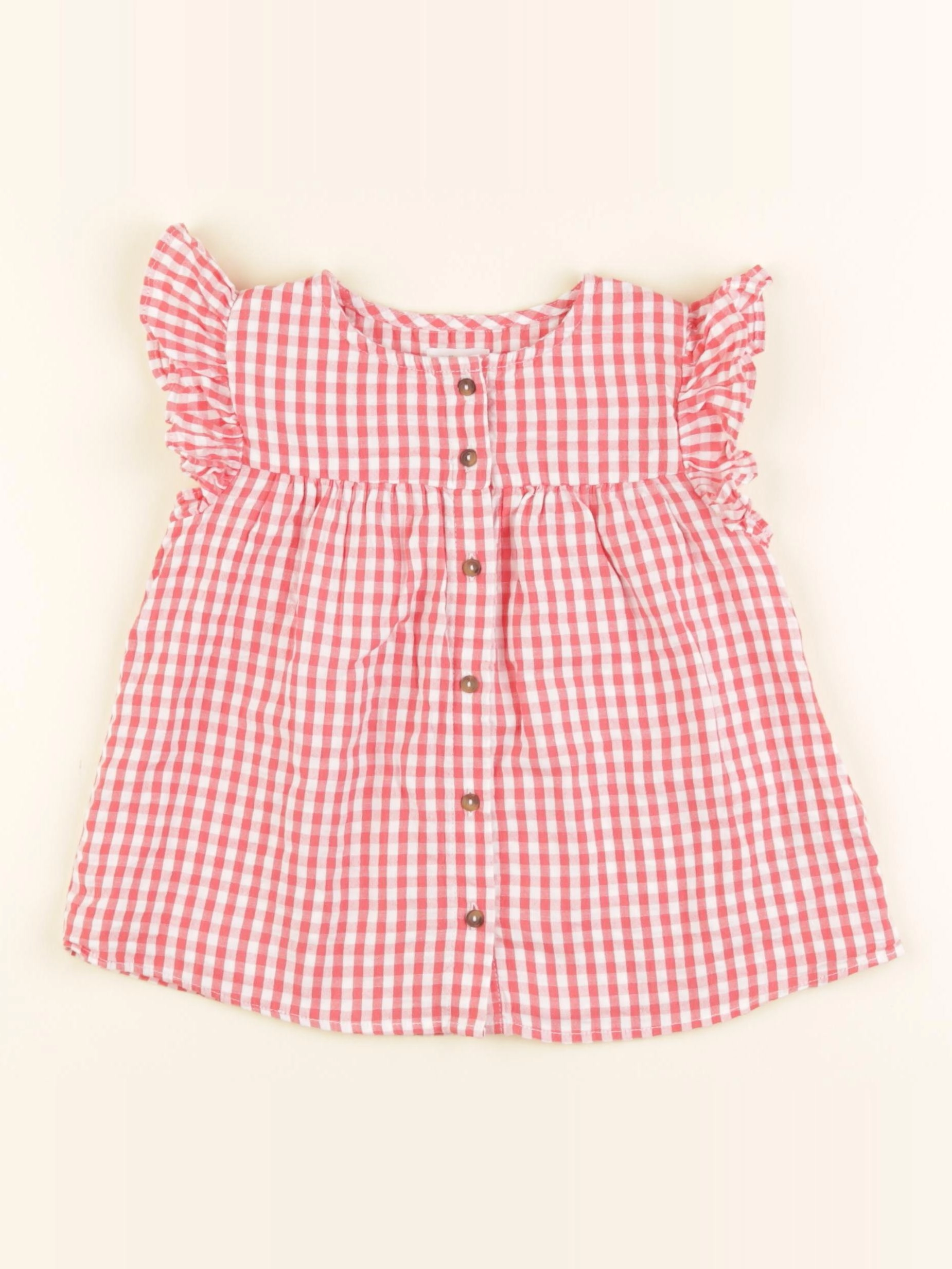 Vertbaudet - blouse rouge - 3 ans