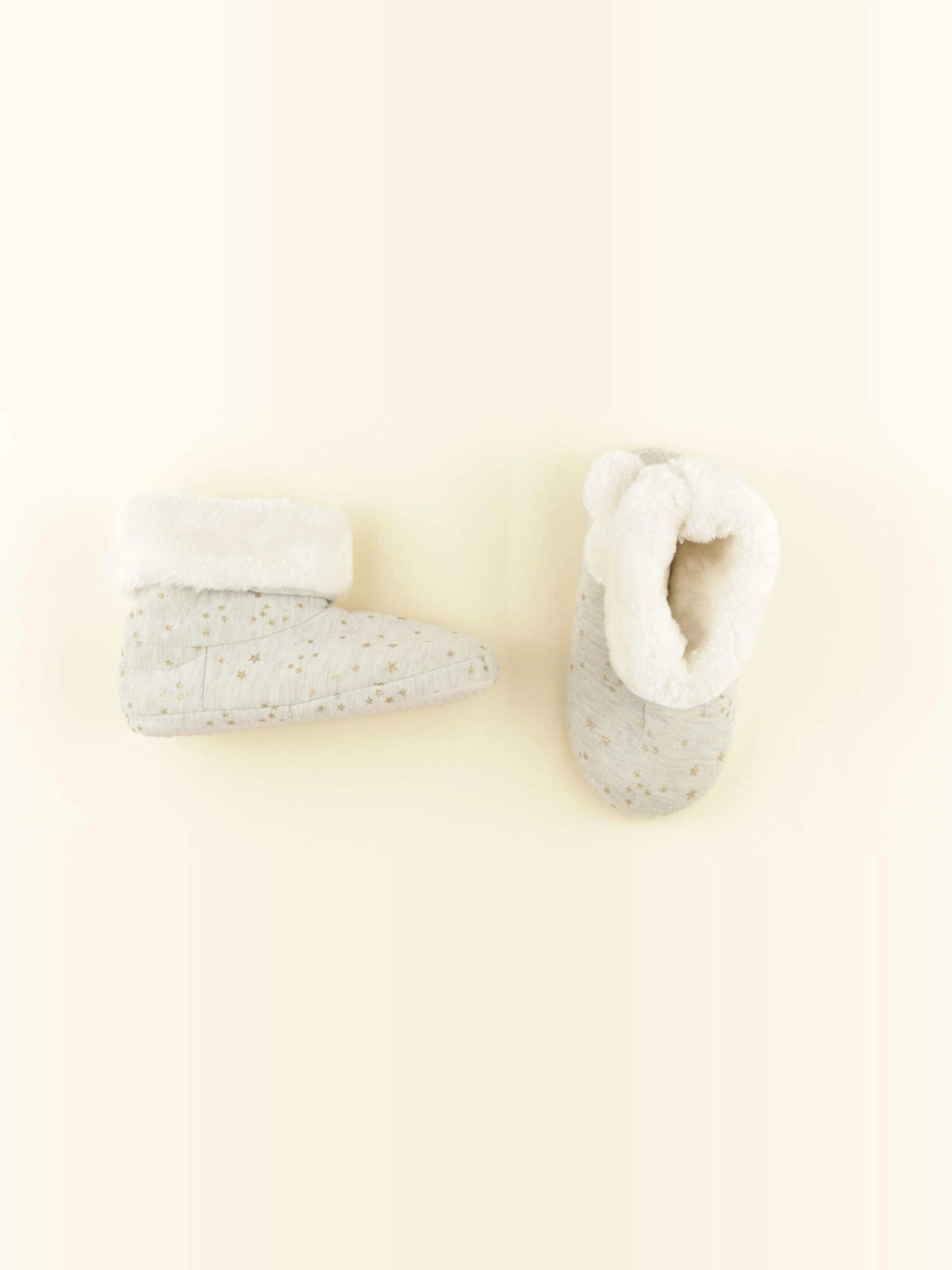 Monoprix - chaussons gris, or - pointure 32/33