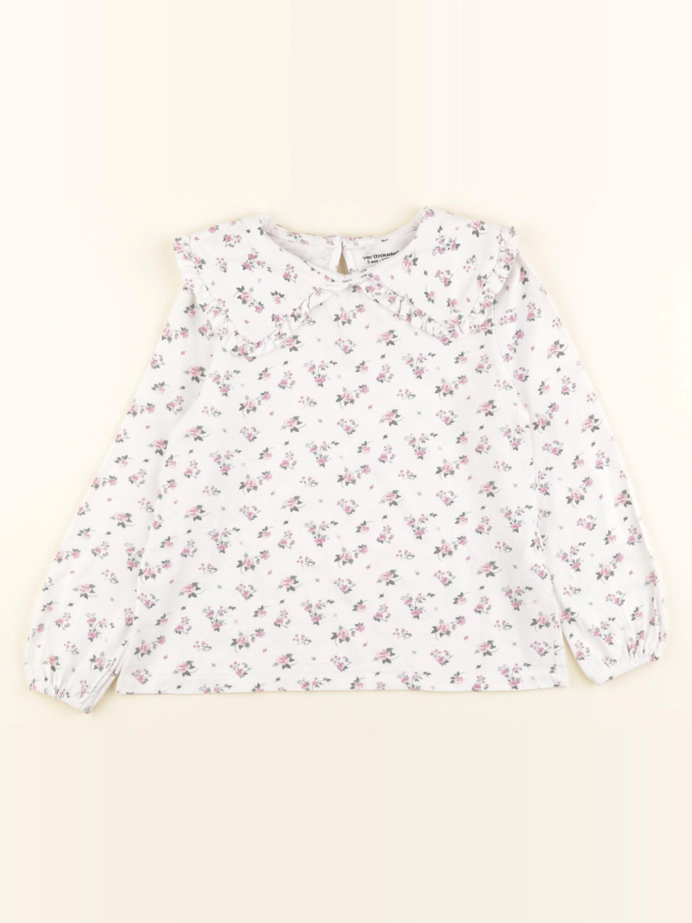 Vertbaudet - tee-shirt blanc - 5 ans