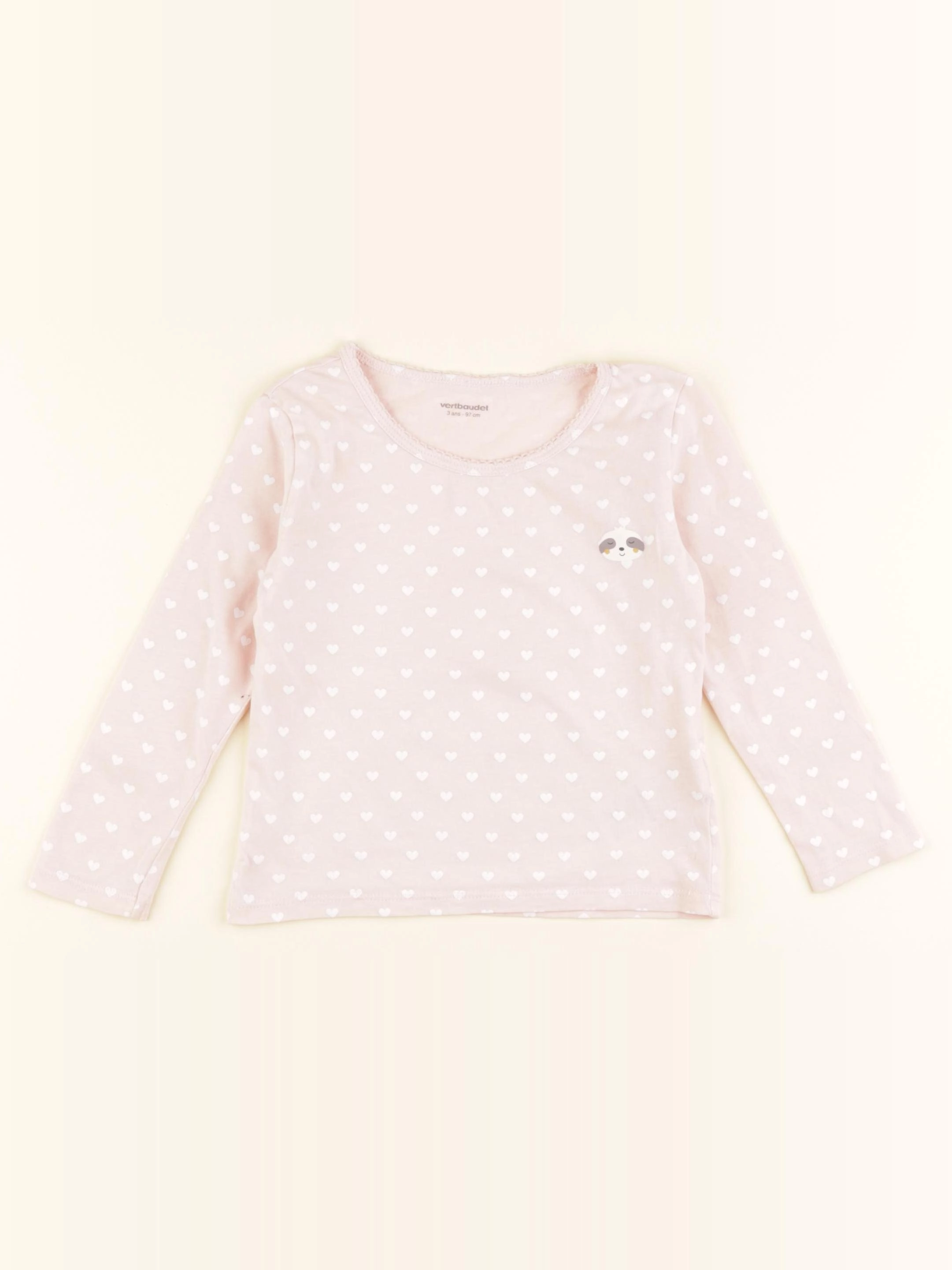 Vertbaudet - maillot de corps rose - 3 ans