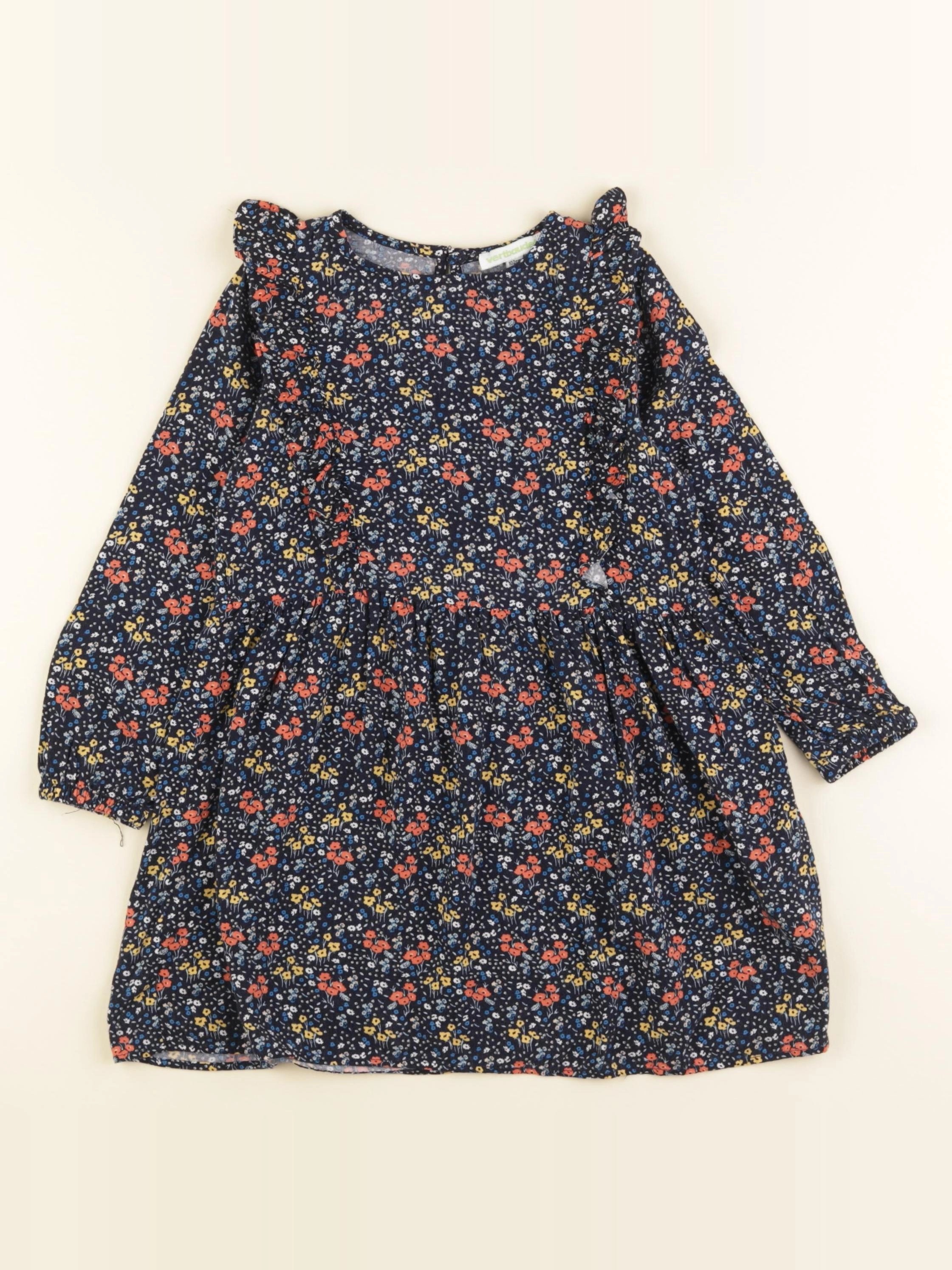 Vertbaudet - robe multicolore - 4 ans