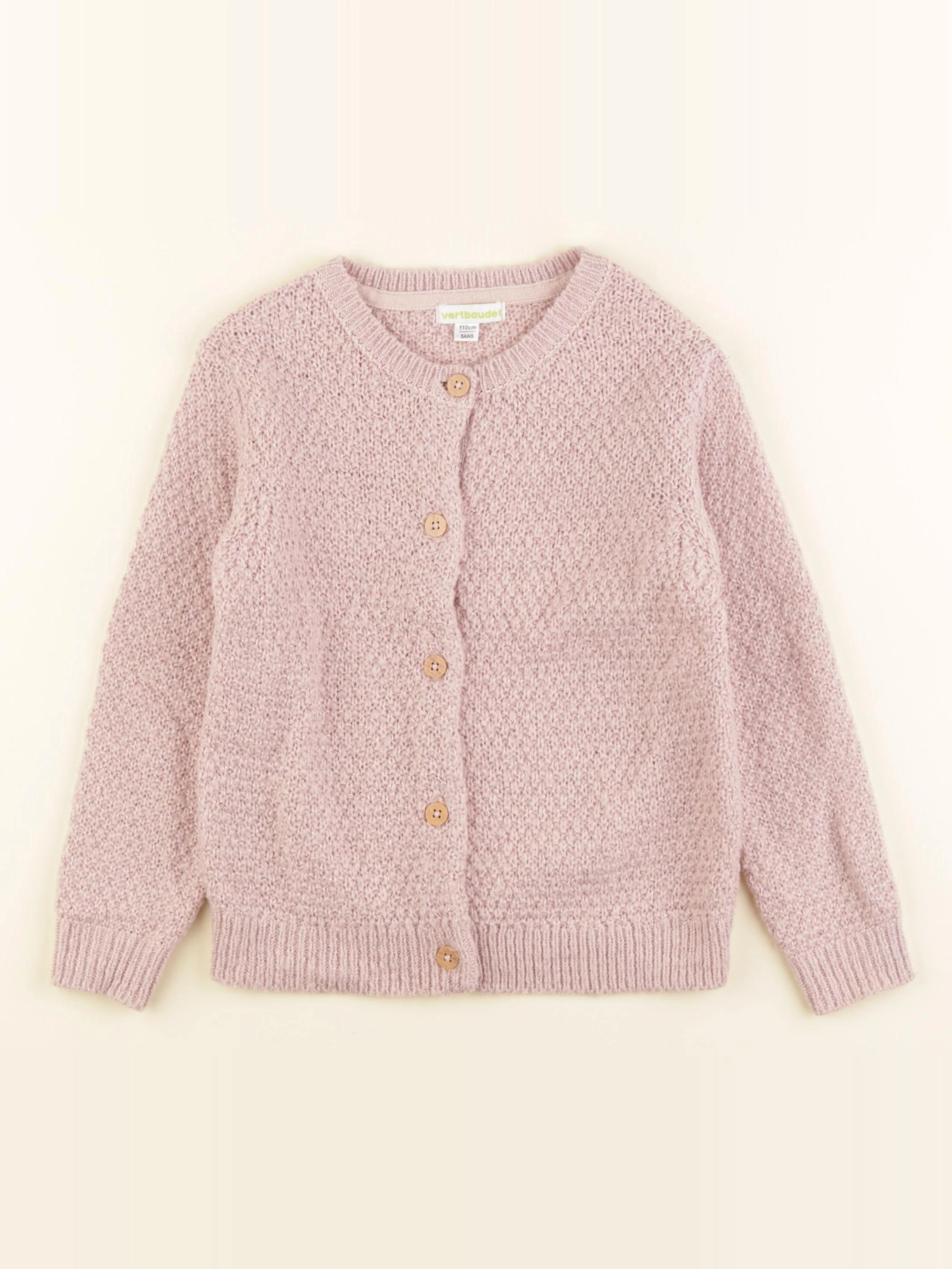 Vertbaudet - gilet rose - 5 ans
