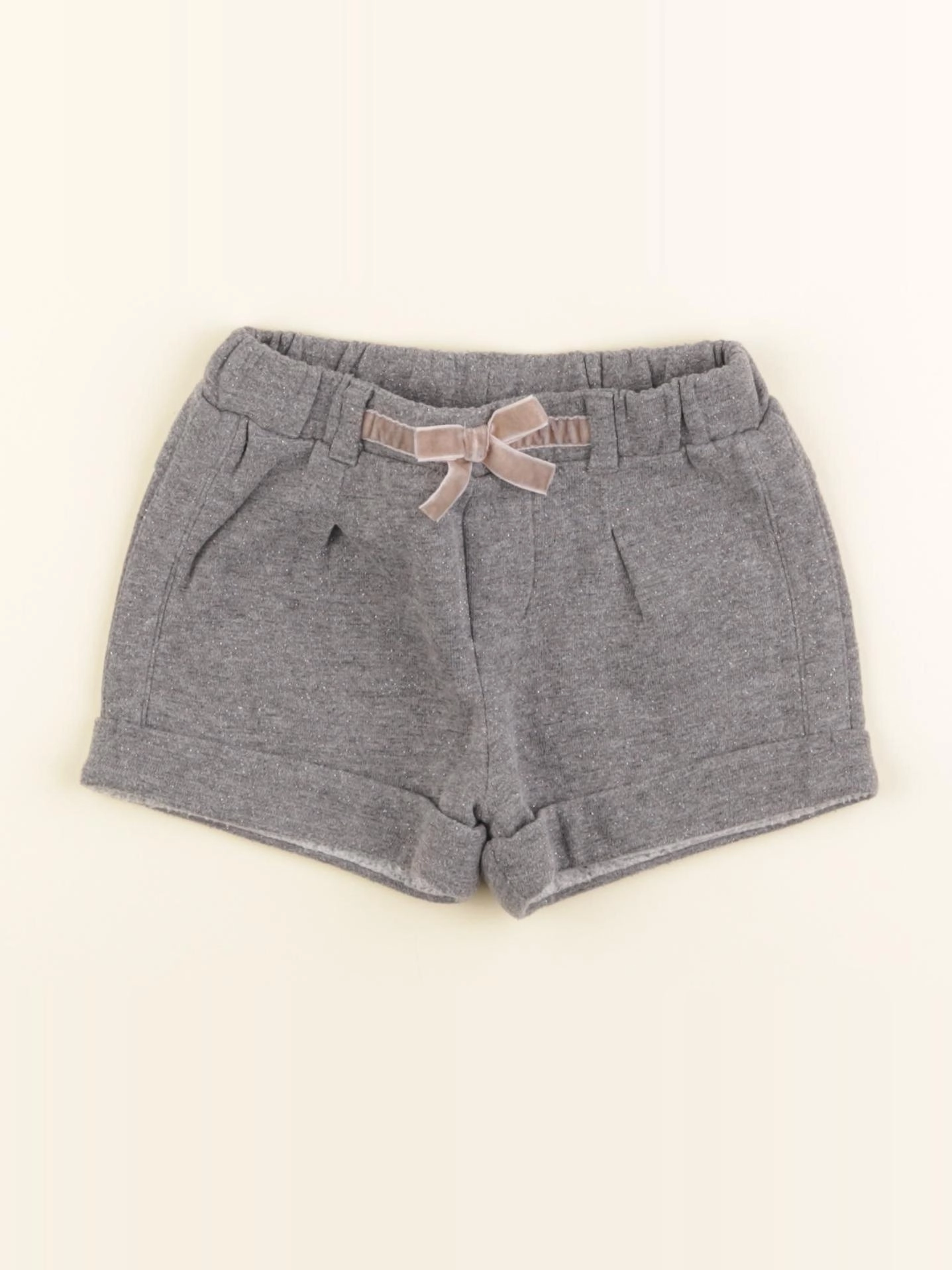 Vertbaudet - short gris, argent - 18 mois