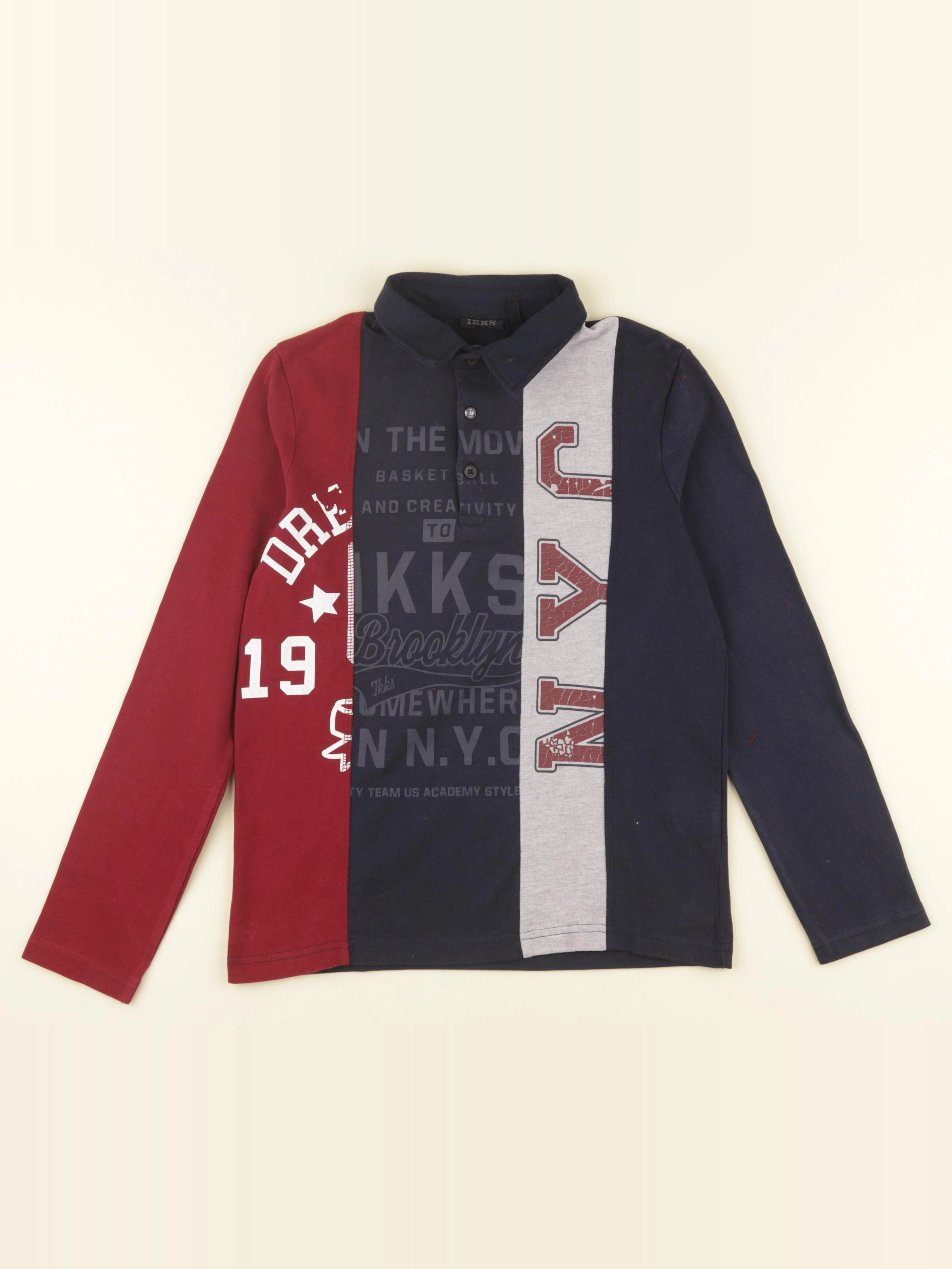 IKKS - polo bleu - 10 ans