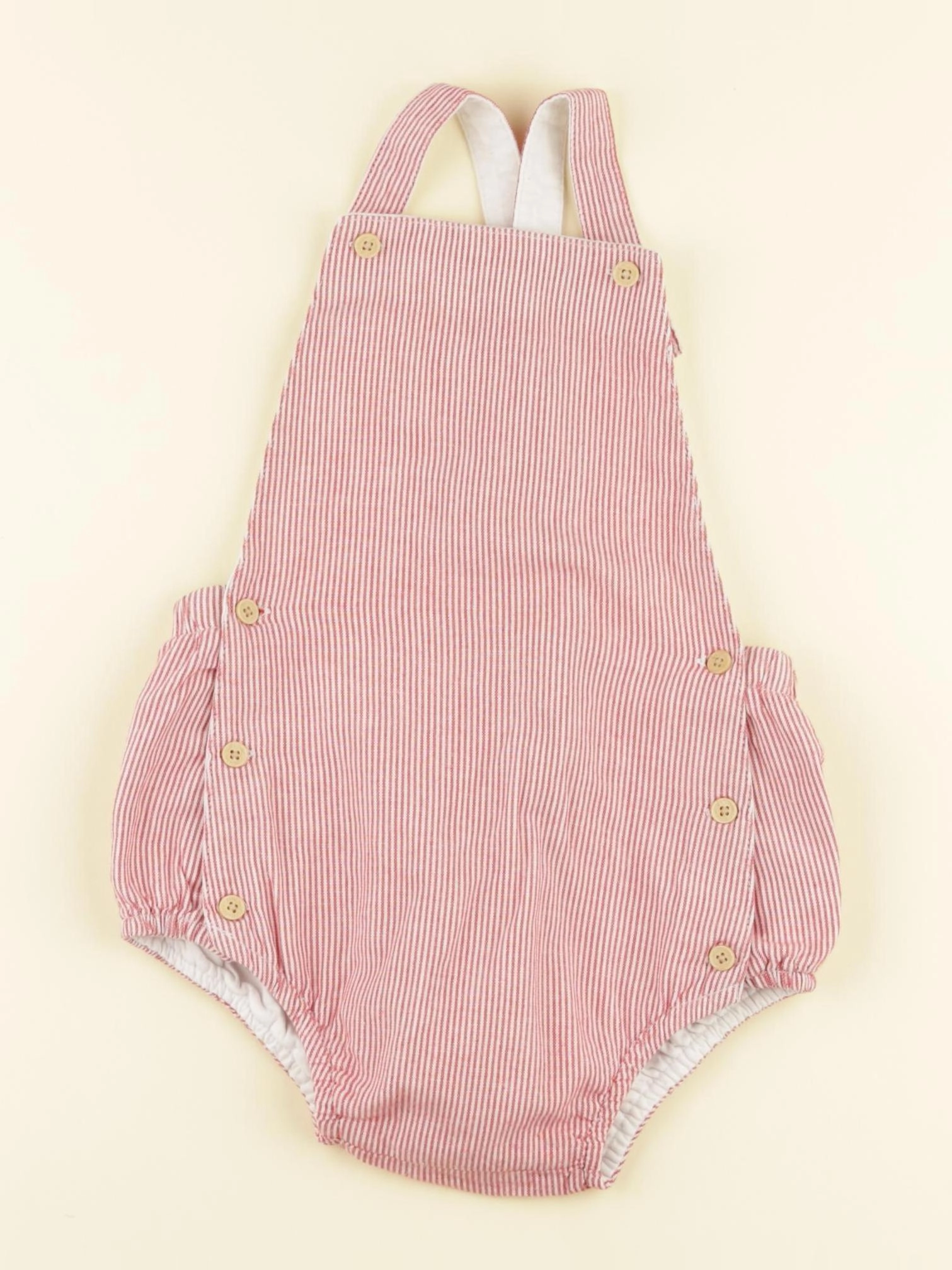 Vertbaudet - combinaison blanc, rouge - 18 mois