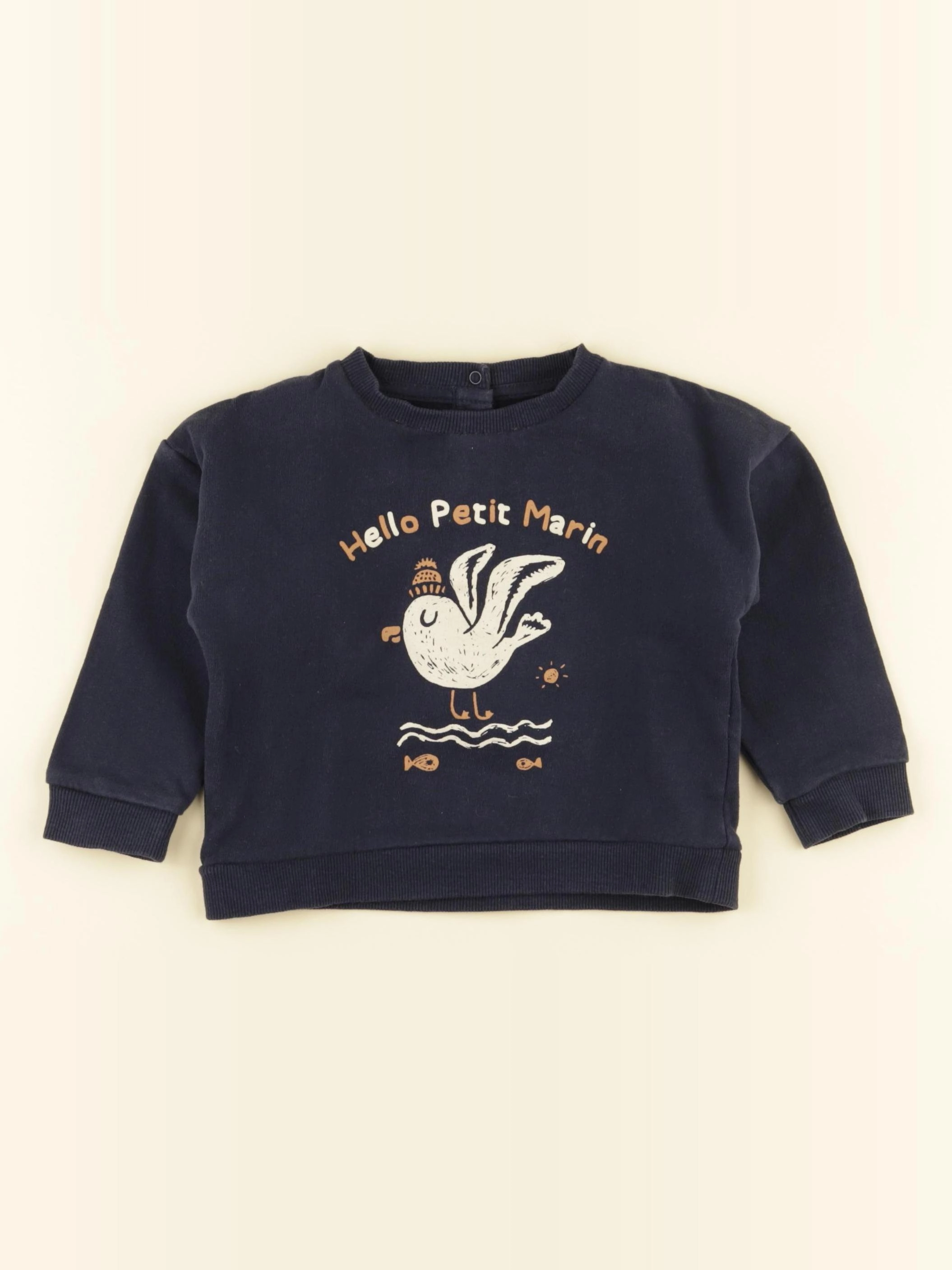 Vertbaudet - sweat bleu - 24 mois