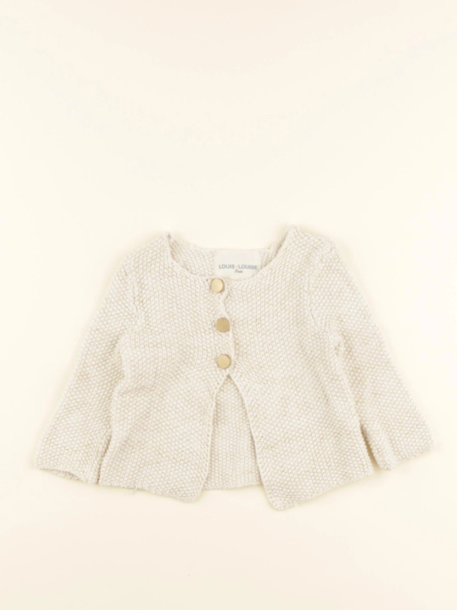 Louis Louise - gilet beige, or - 3 mois