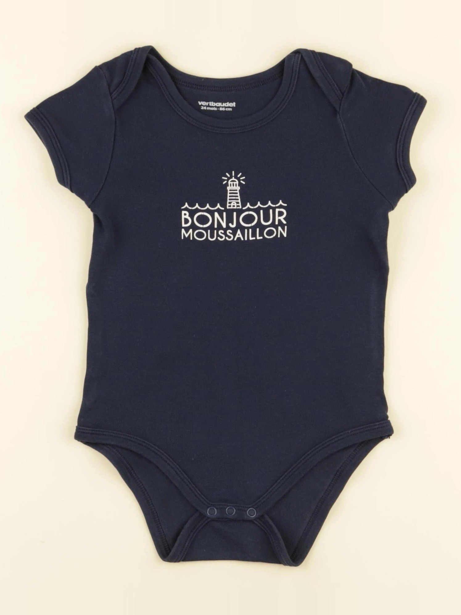 Vertbaudet - body bleu - 24 mois