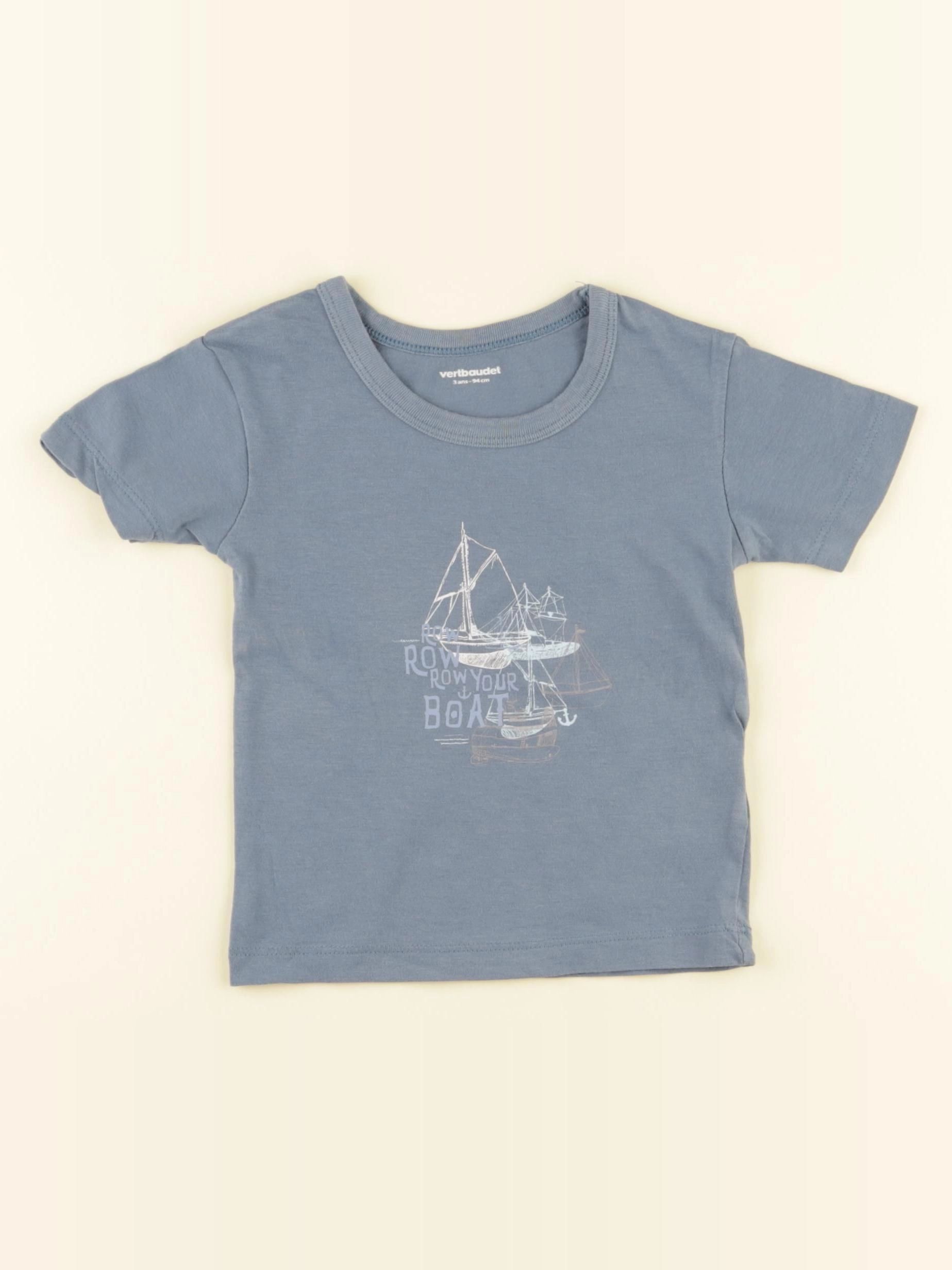Vertbaudet - tee-shirt bleu - 3 ans