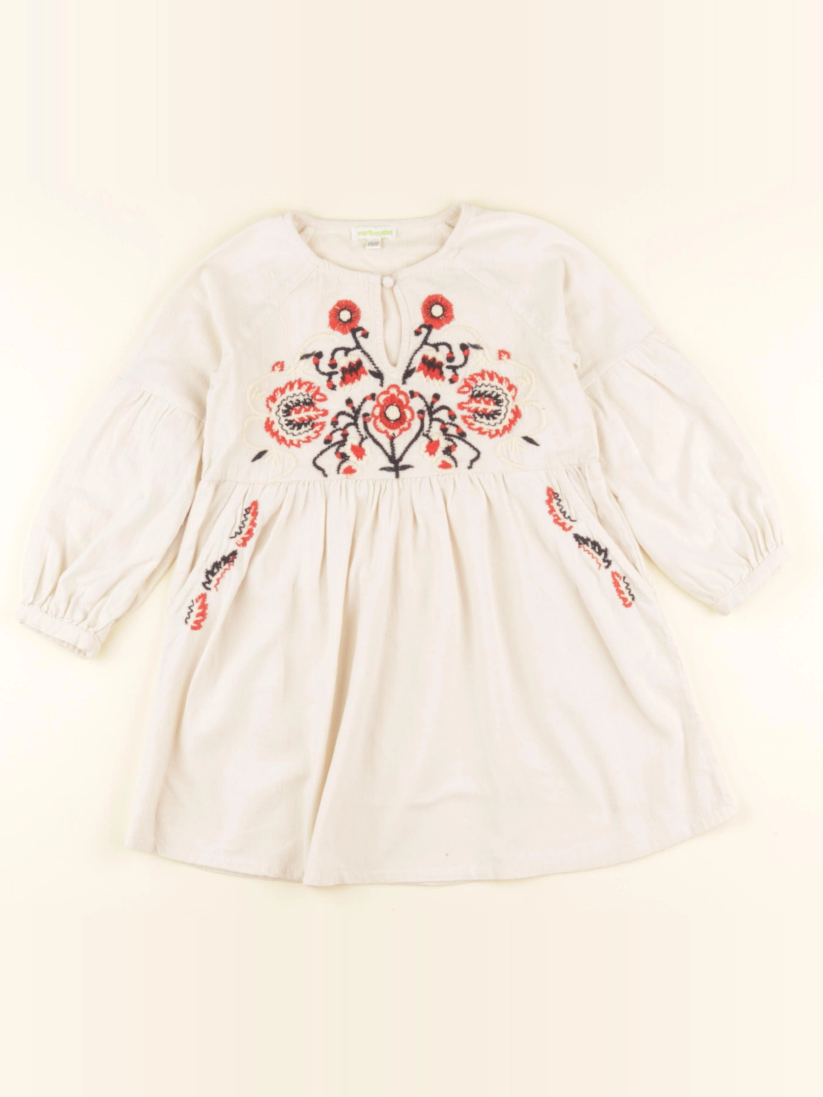 Vertbaudet - robe beige - 5 ans