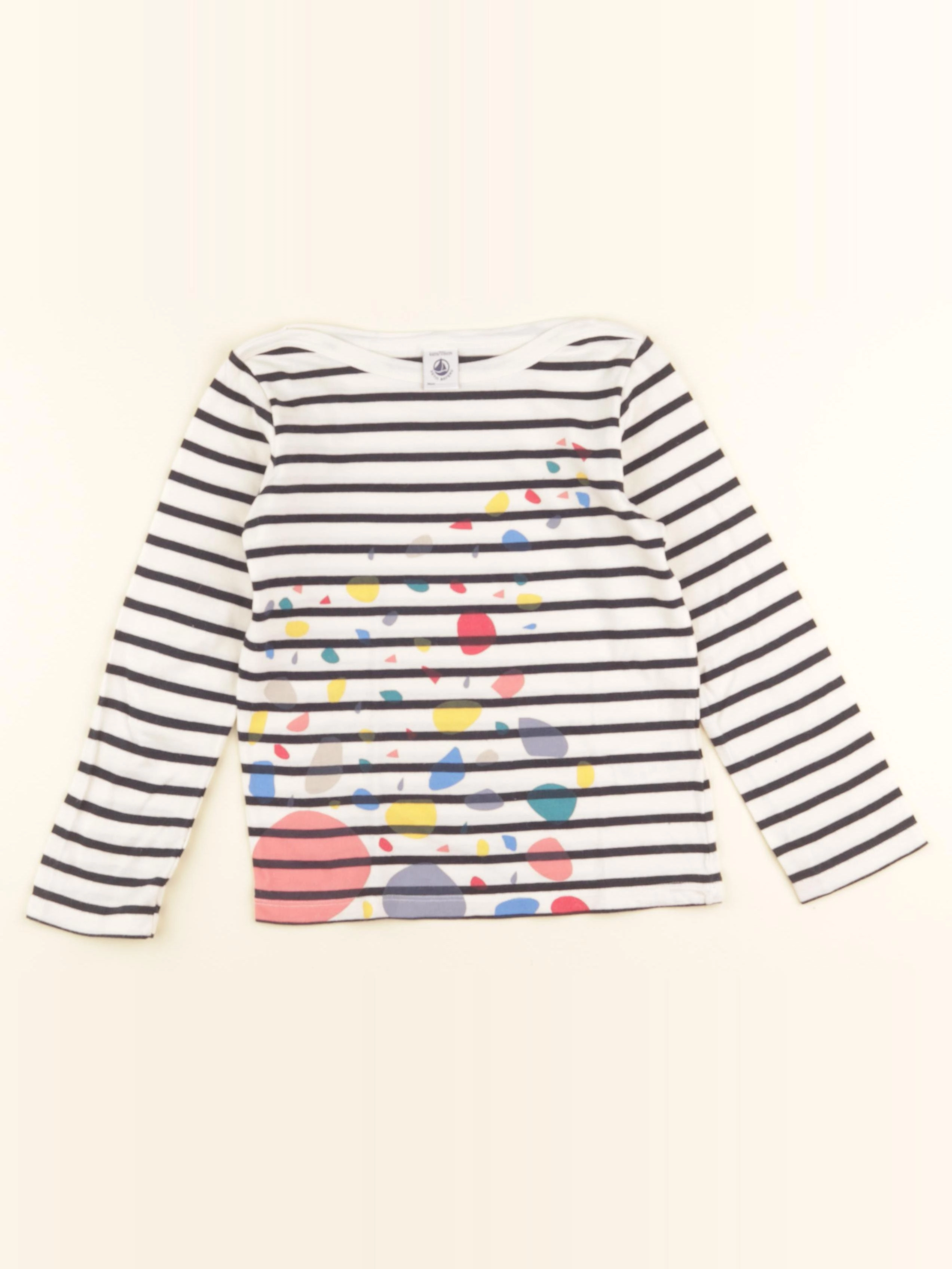 Petit Bateau - tee-shirt beige, bleu - 6 ans