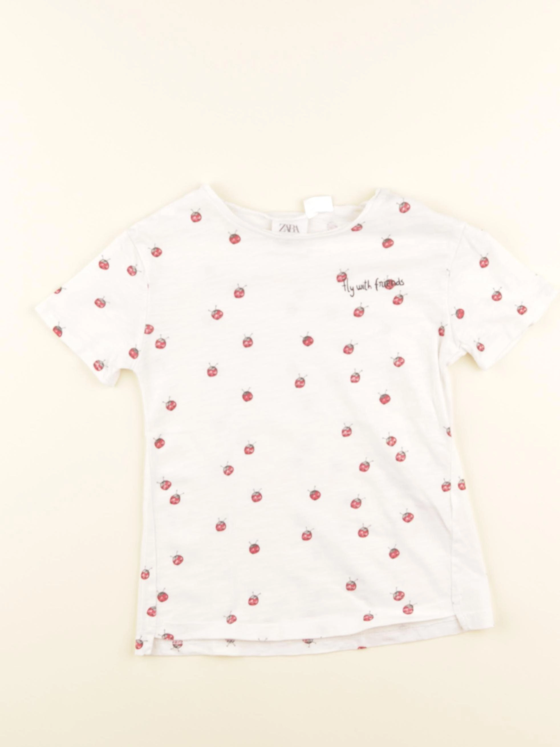 Zara - tee-shirt beige - 4/5 ans