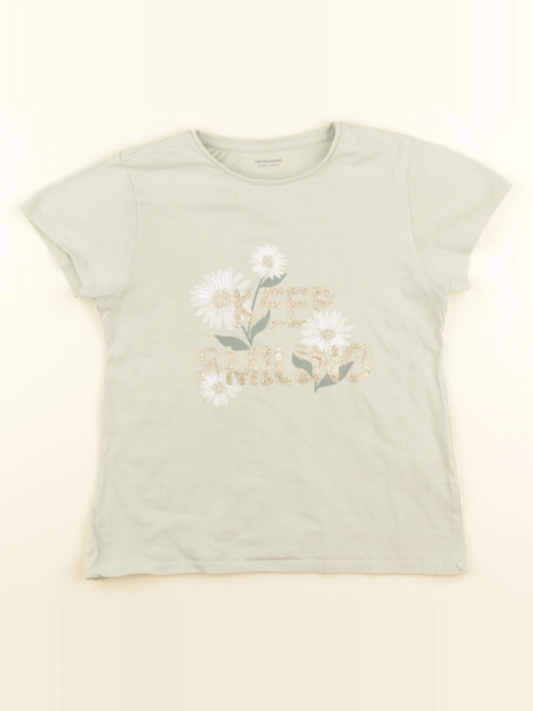 Vertbaudet - tee-shirt vert - 10 ans