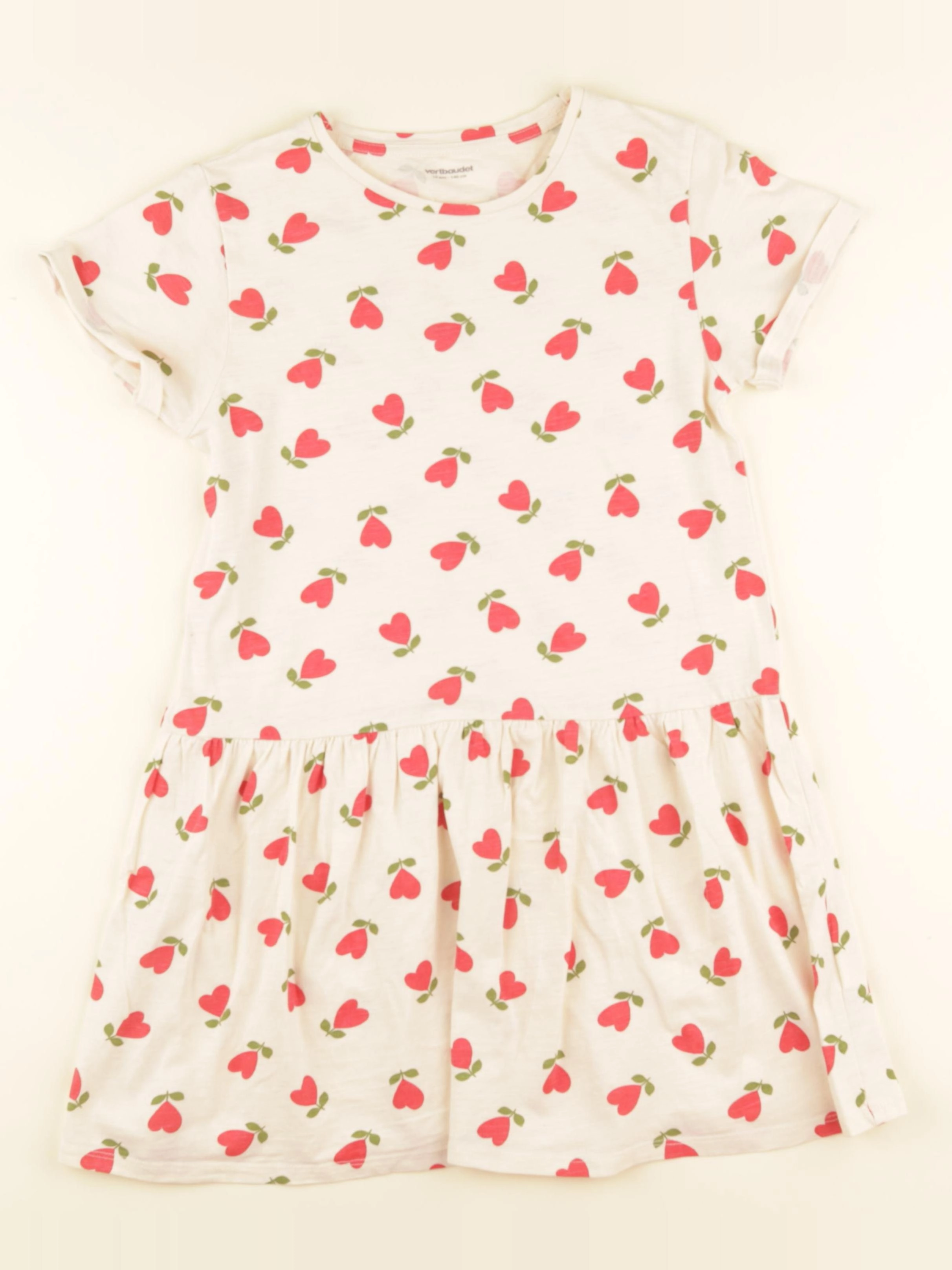 Vertbaudet - robe beige - 10 ans