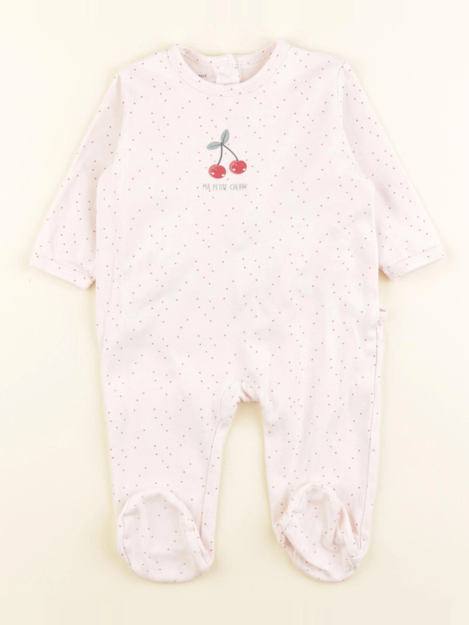 Vertbaudet - pyjama coton rose - 6 mois