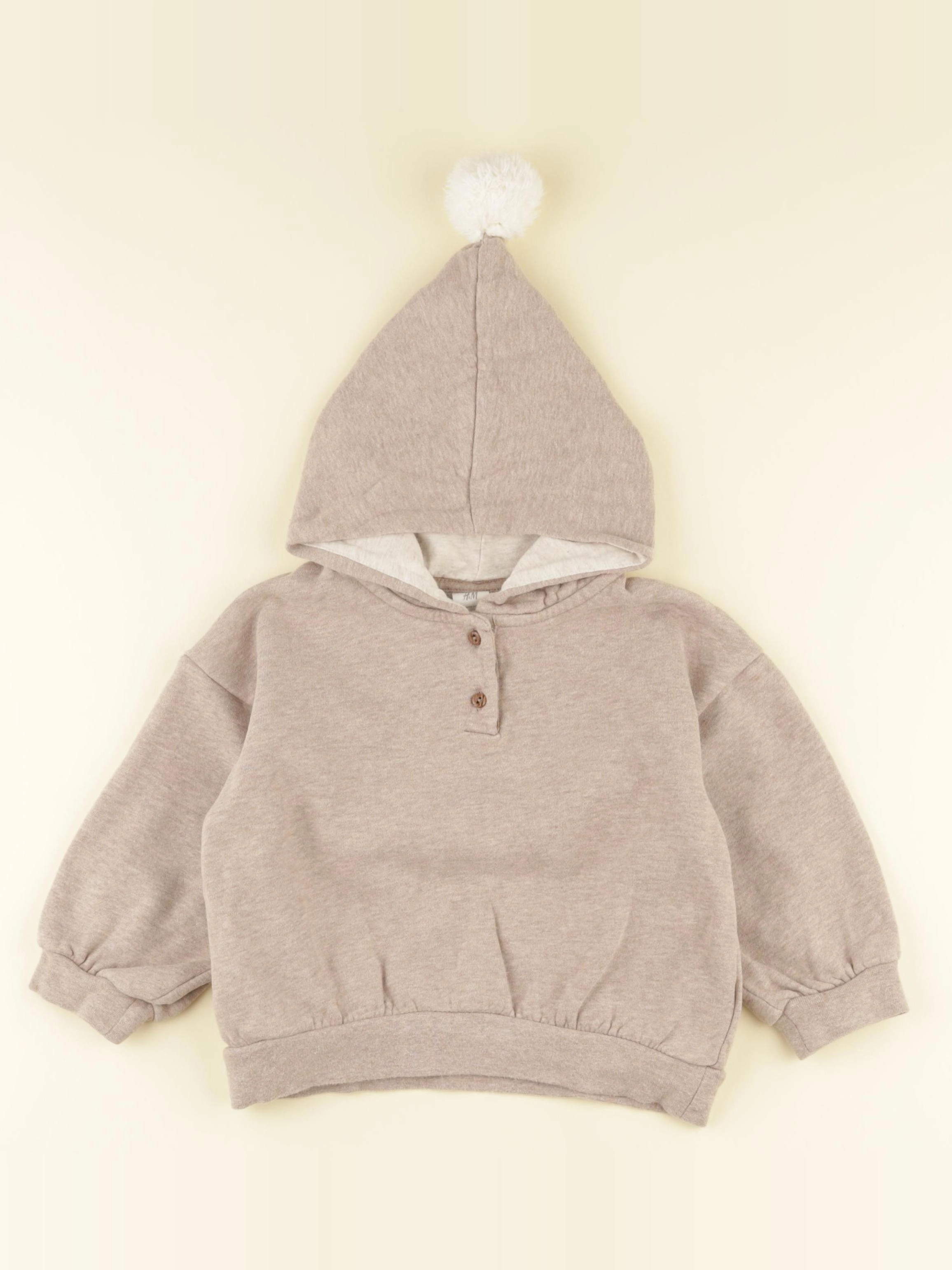 H&M - sweat beige - 2/3 ans