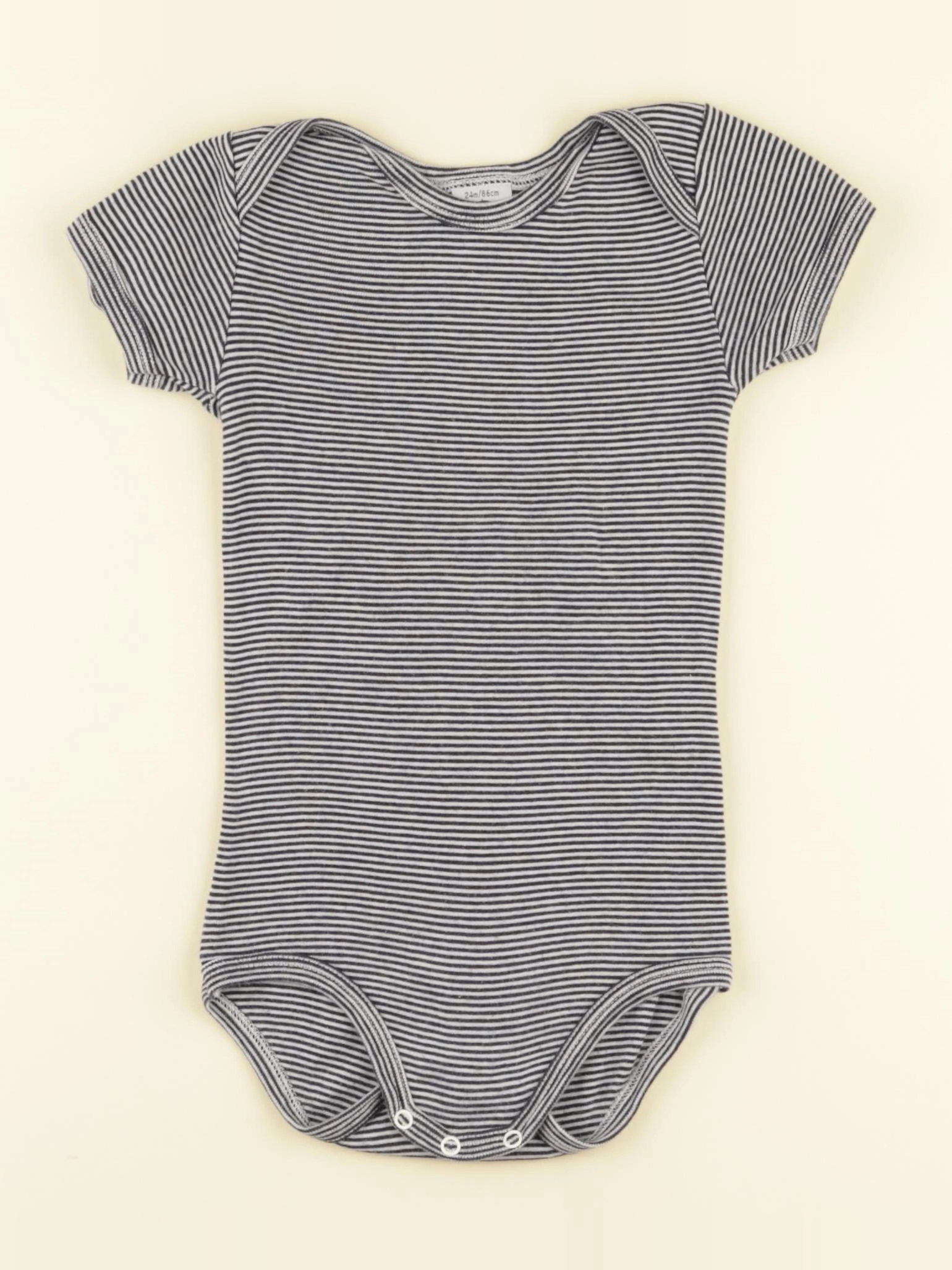 Petit Bateau - body bleu - 24 mois