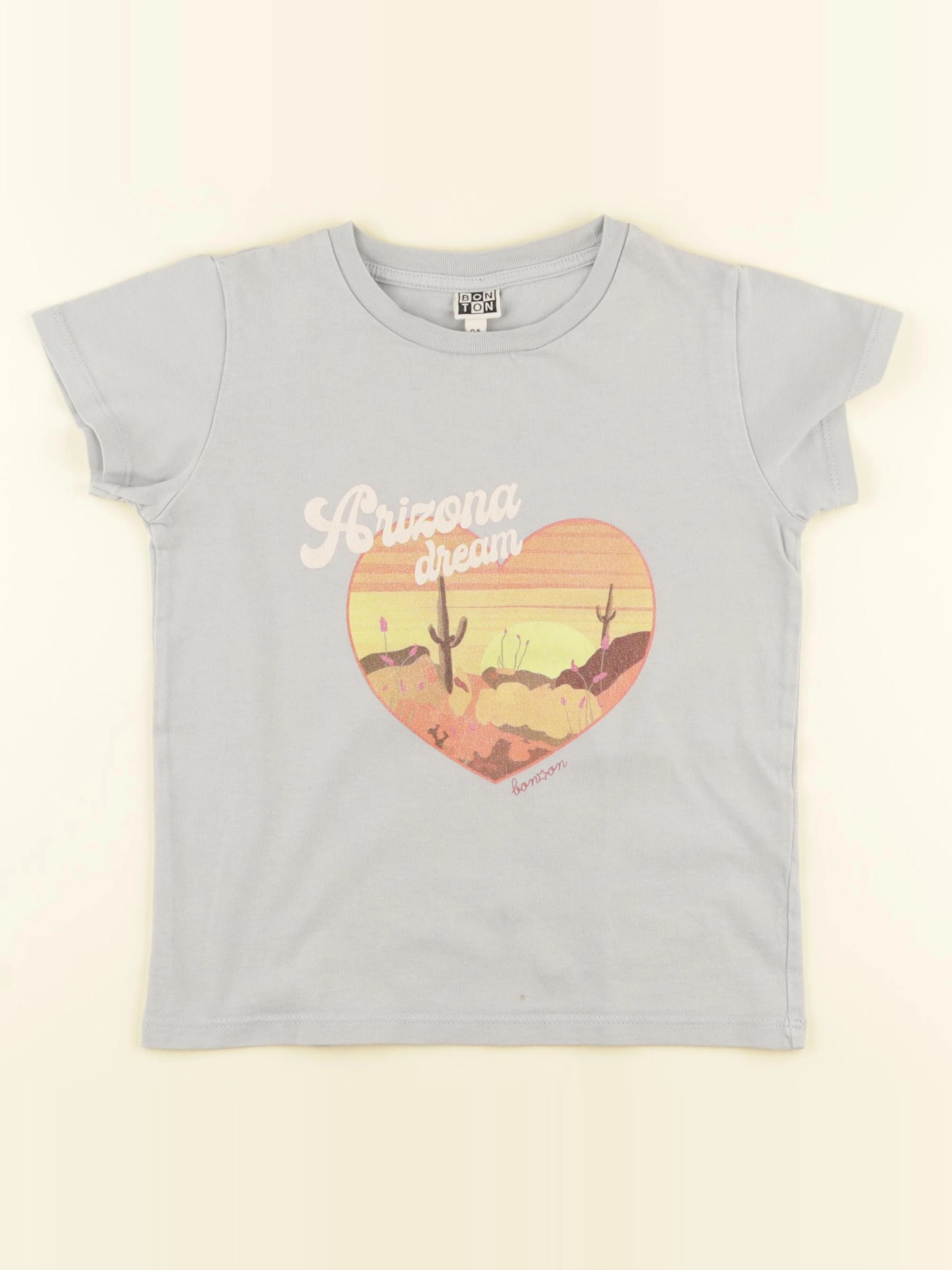 Bonton - tee-shirt bleu - 8 ans