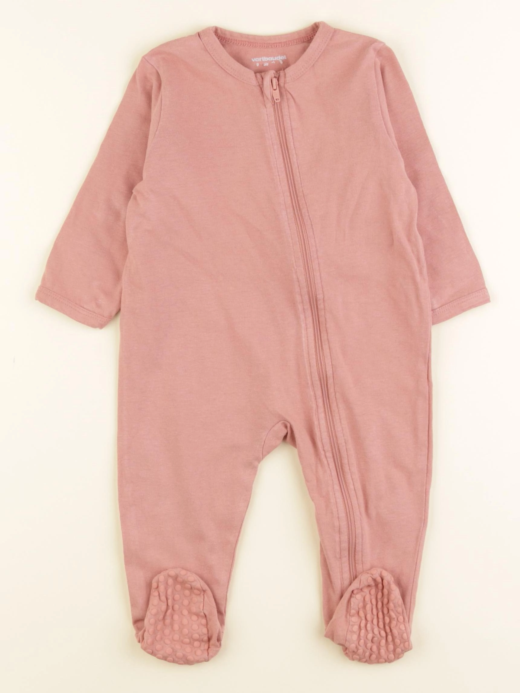 Vertbaudet - pyjama coton rose - 9 mois