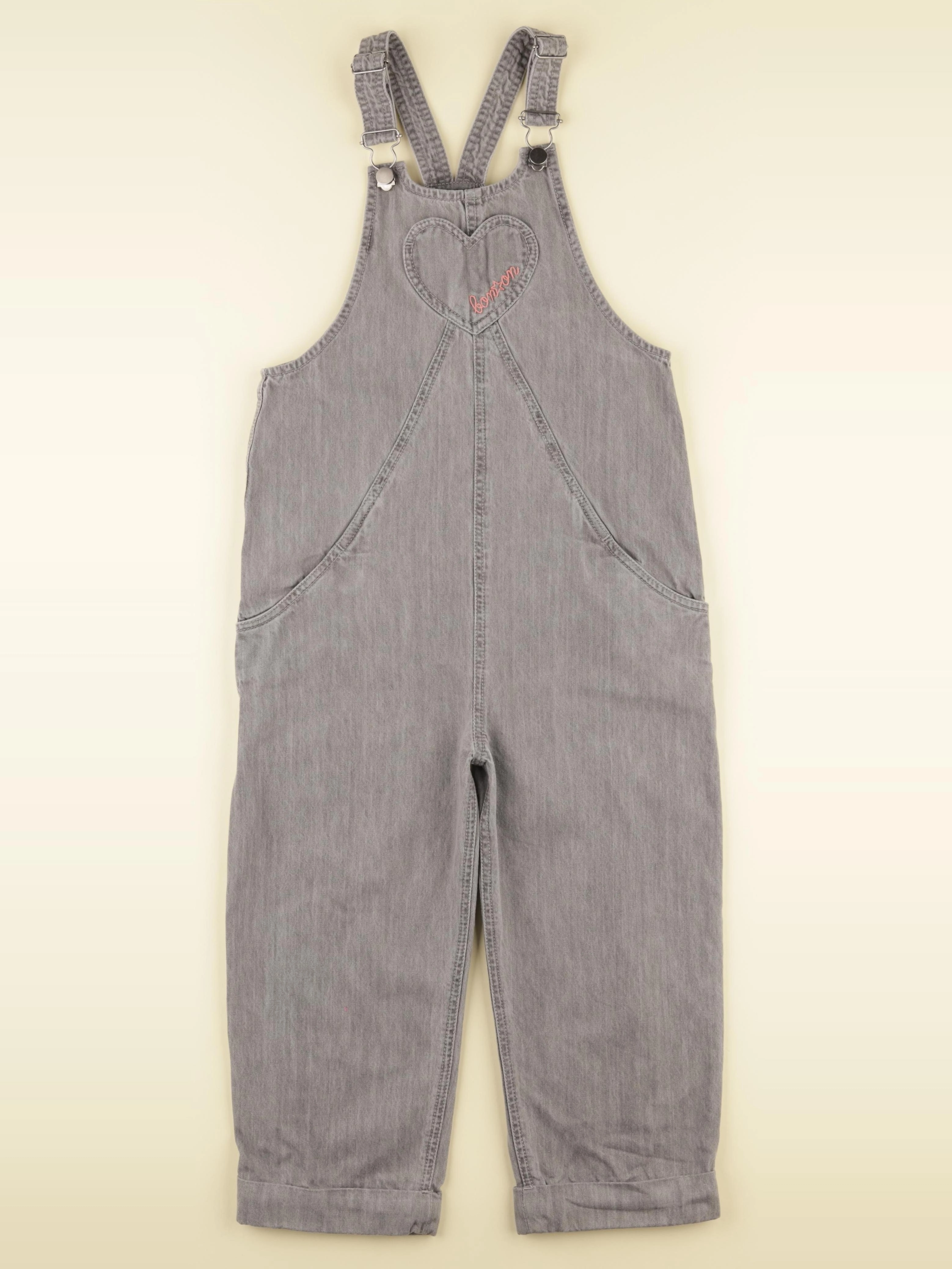 Bonton - salopette gris - 8 ans