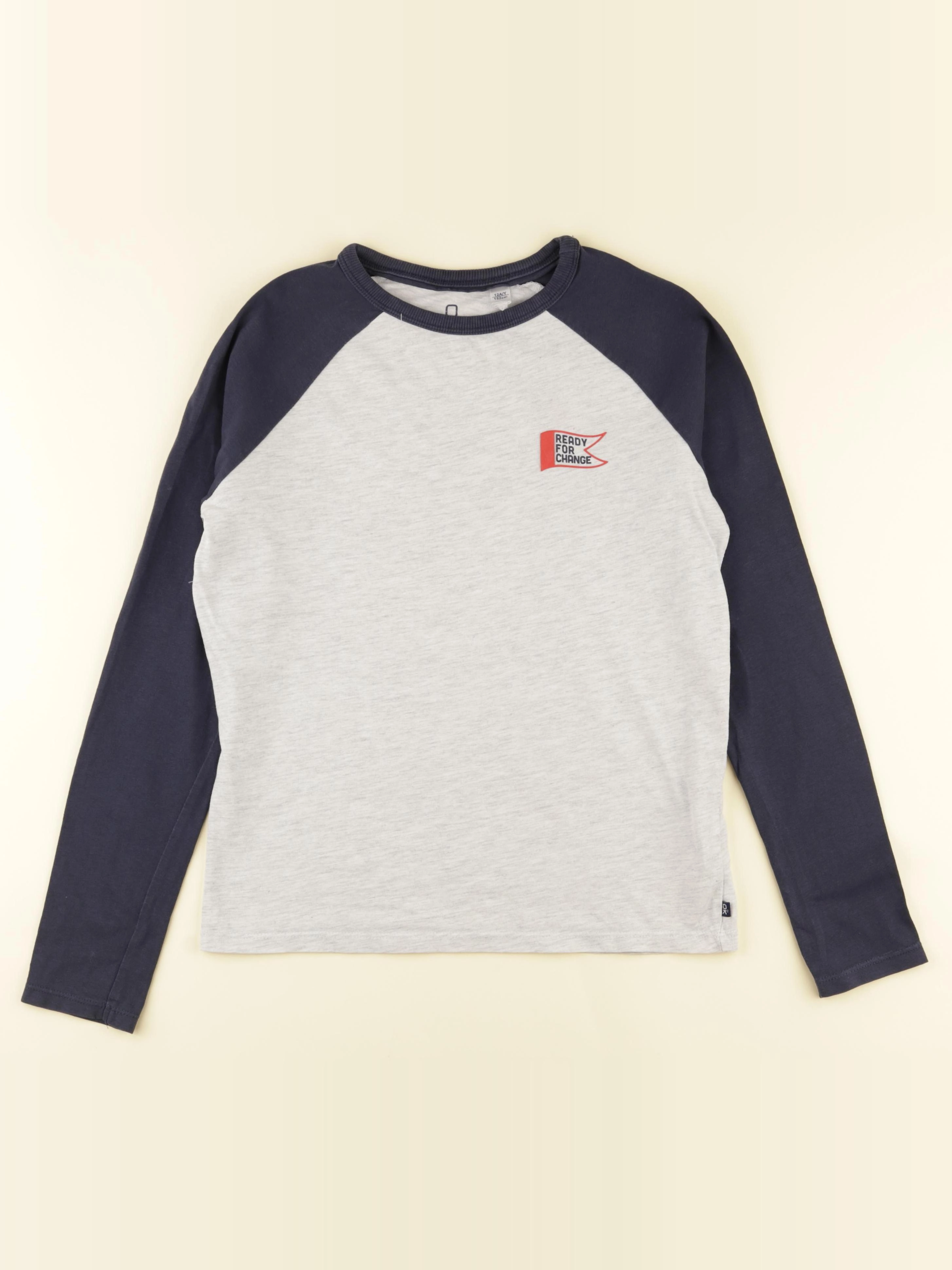 Okaidi - tee-shirt bleu, gris - 12 ans
