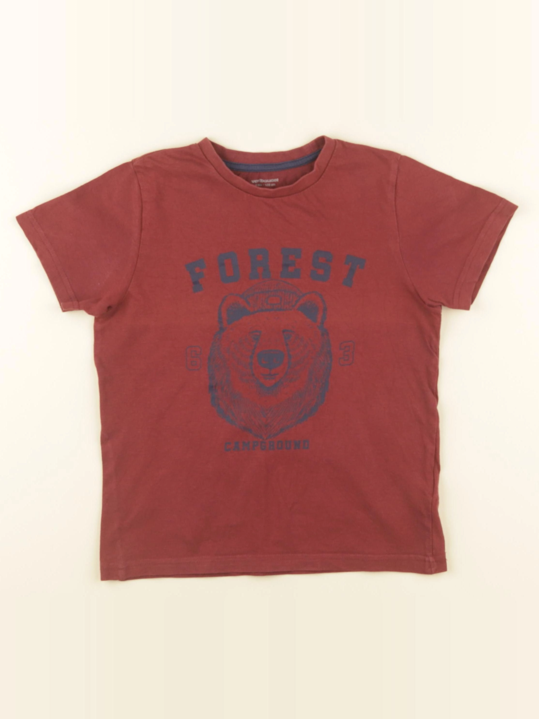 Vertbaudet - tee-shirt rouge - 8 ans