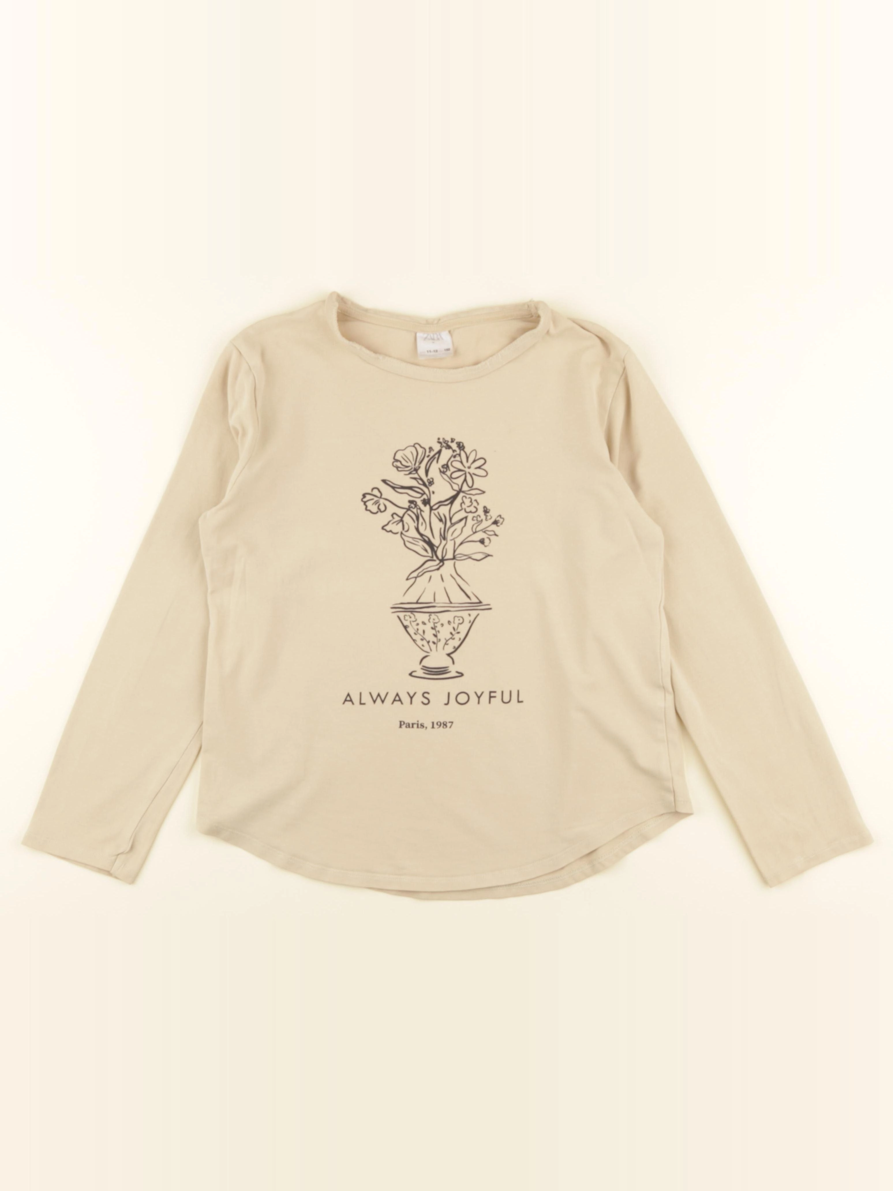 Zara - tee-shirt beige - 11/12 ans