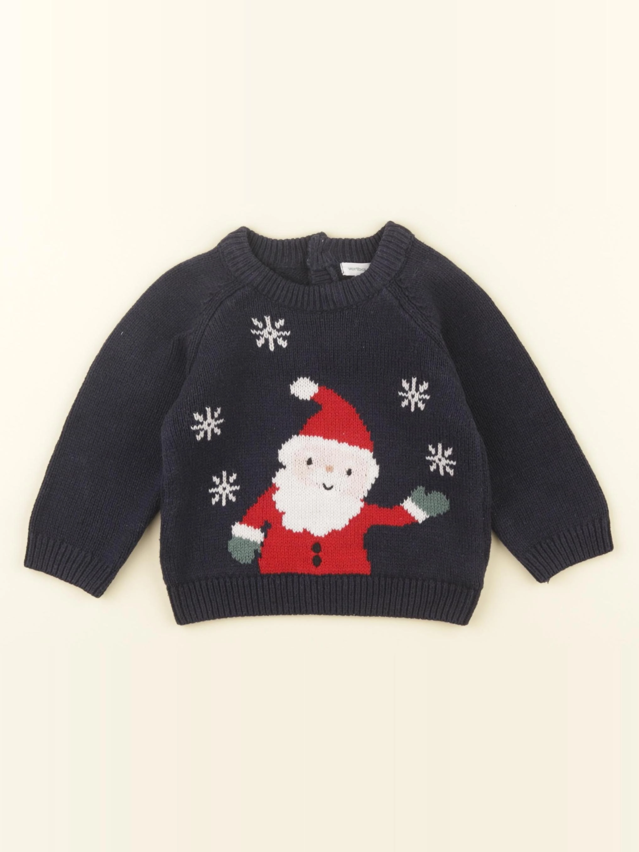 Vertbaudet - pull bleu - 12 mois