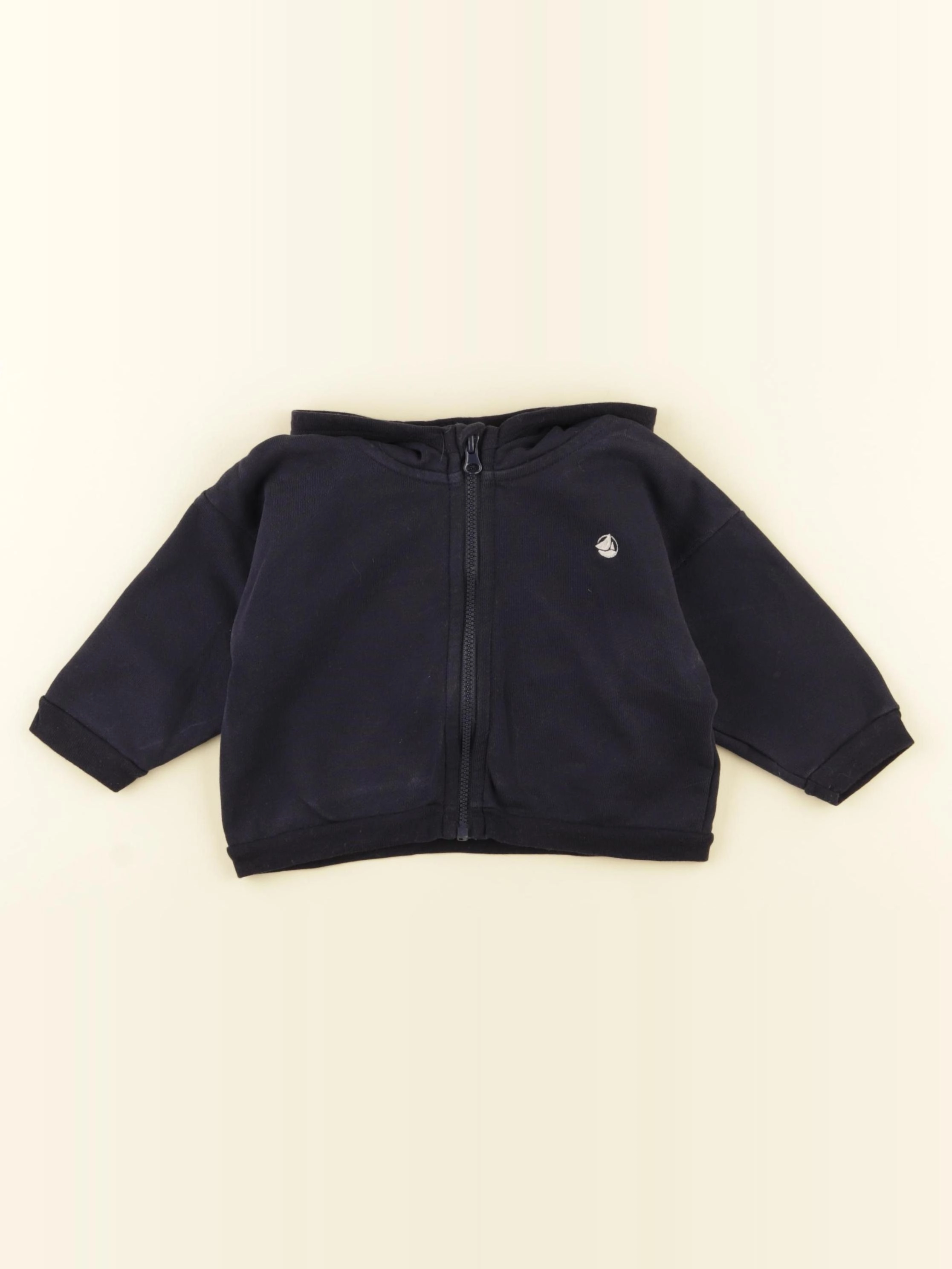 Petit Bateau - sweat bleu - 6 mois