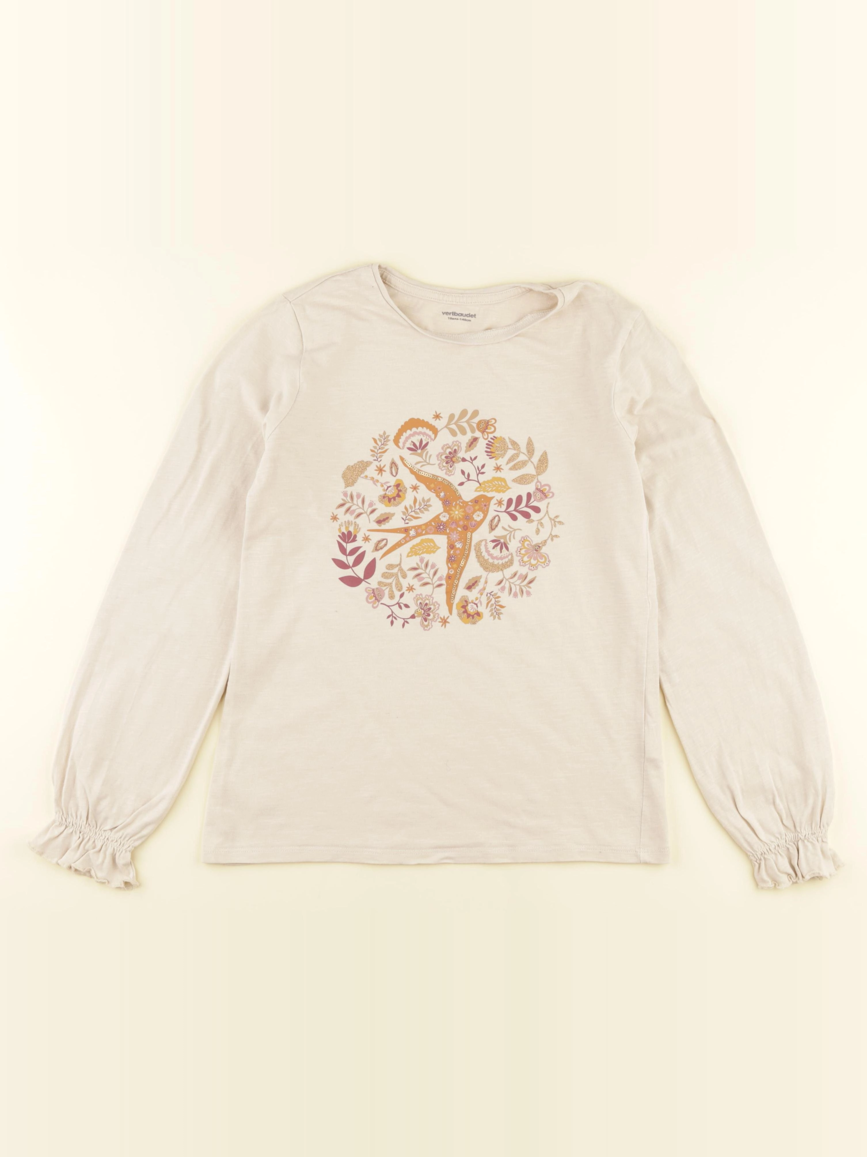 Vertbaudet - tee-shirt rose - 10 ans