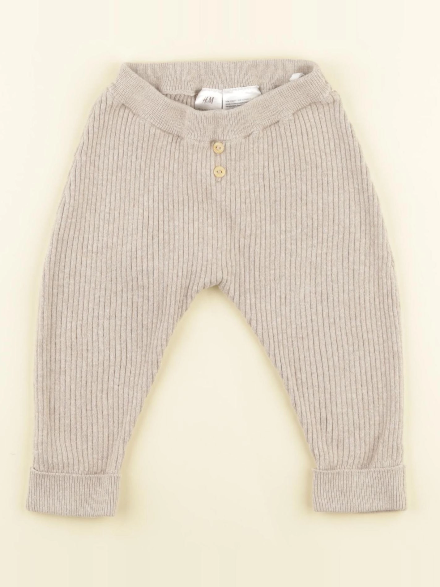 H&M - legging marron - 6/9 mois