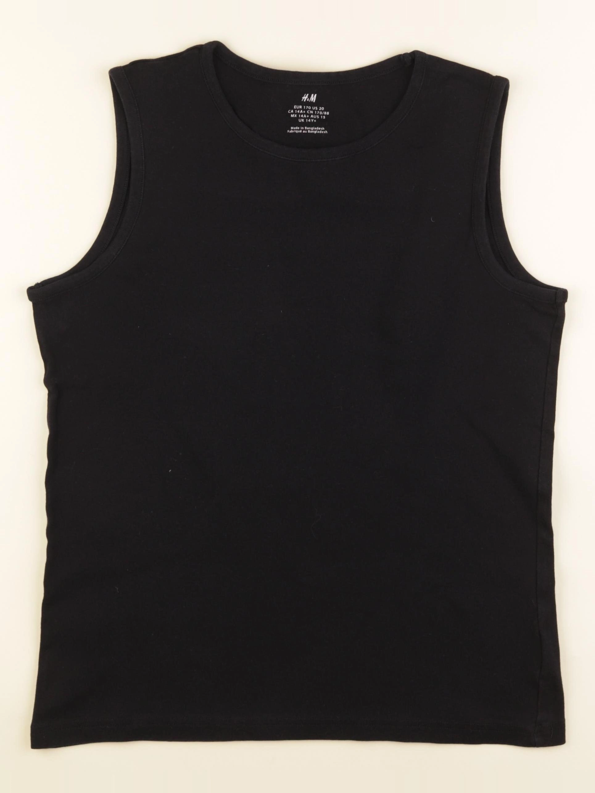 H&M - maillot de corps noir - 14 ans