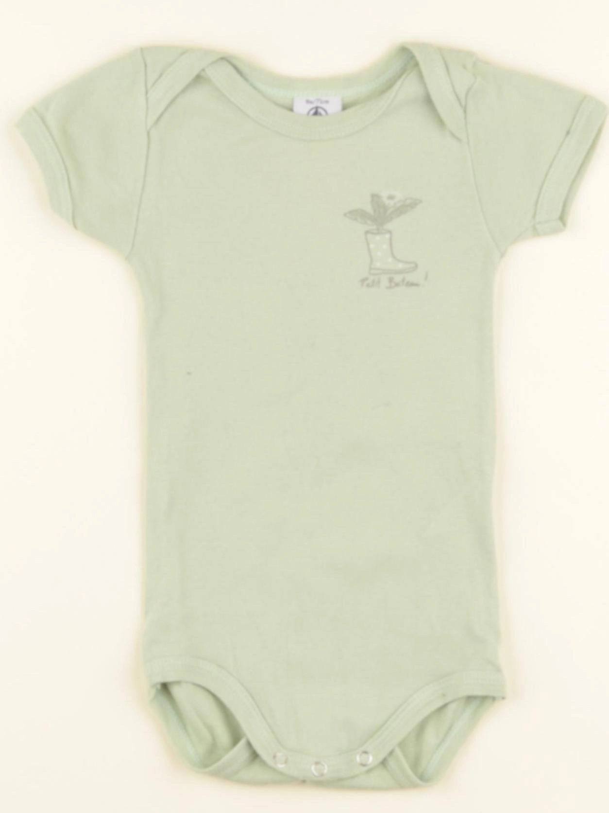 Petit Bateau - body vert - 9 mois