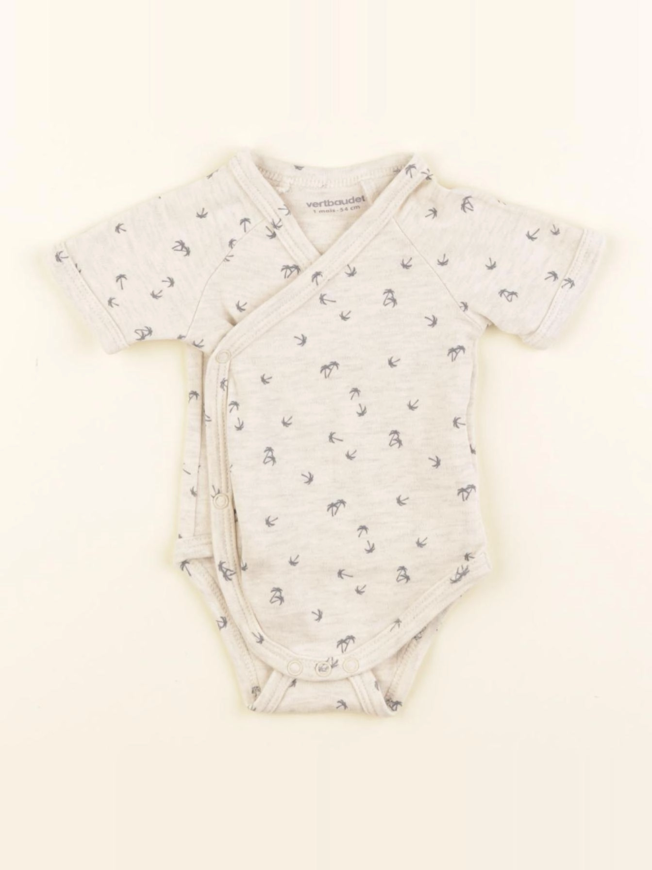 Vertbaudet - body beige - 1 mois
