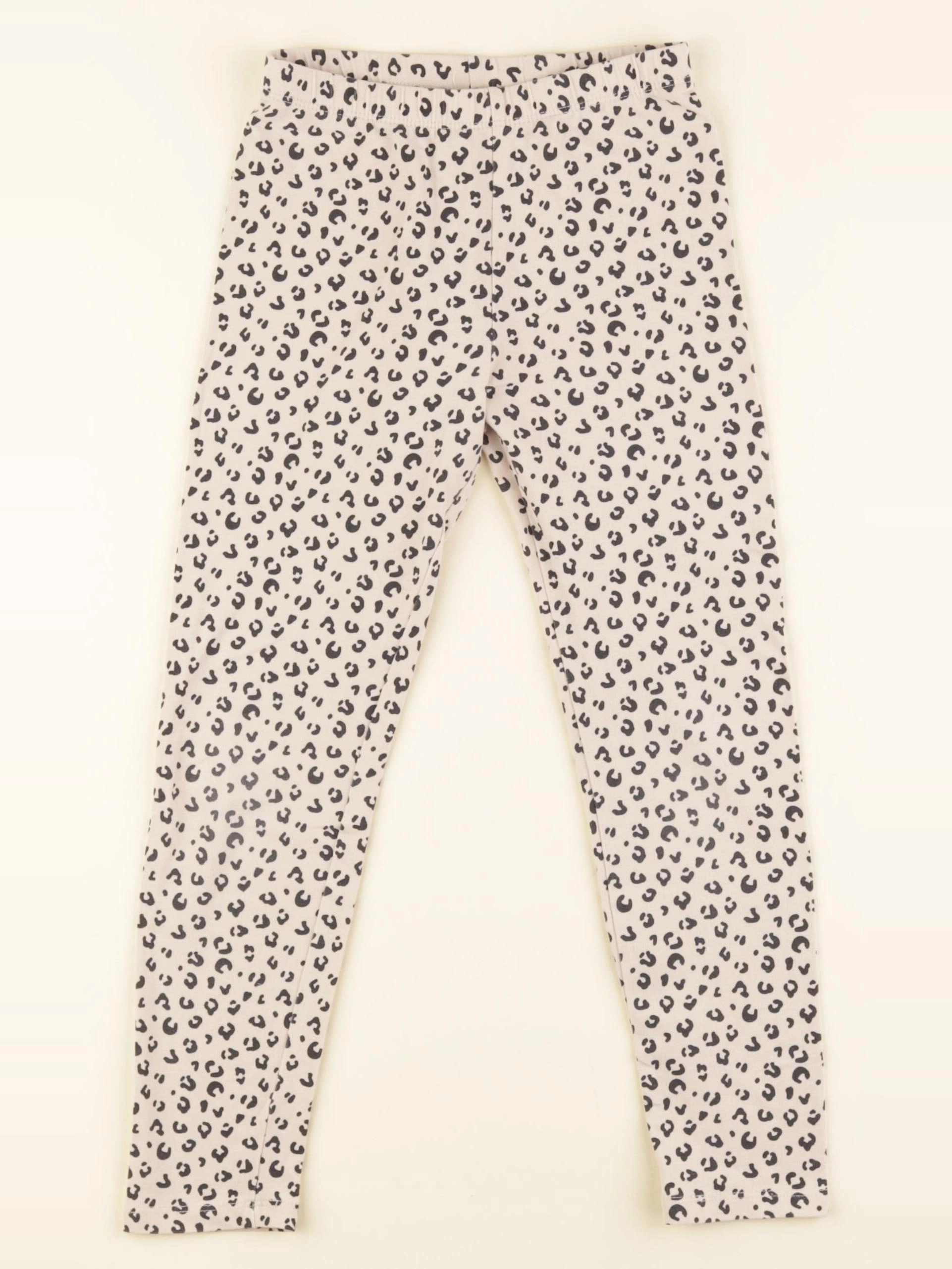 H&M - legging beige, noir - 7 ans