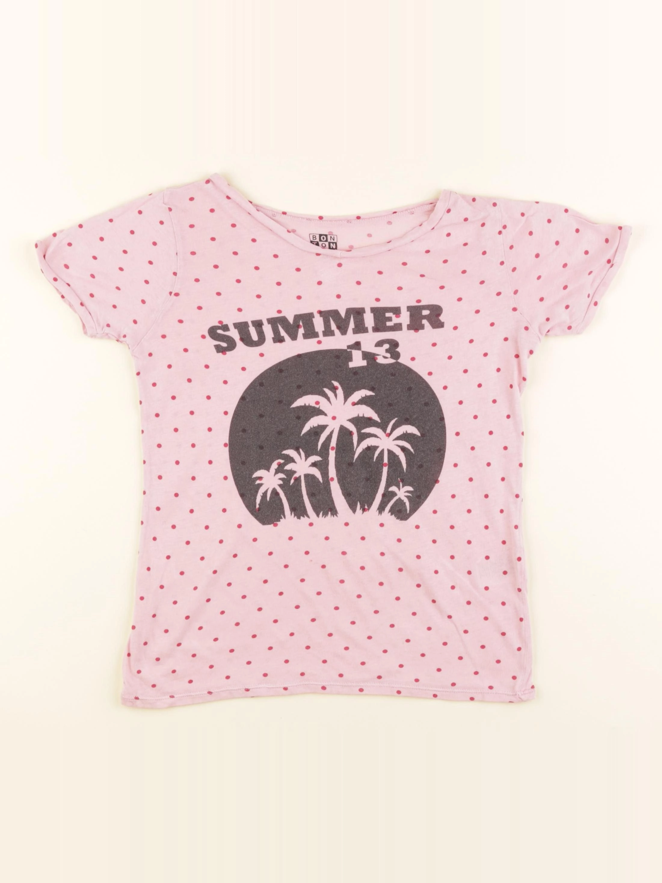 Bonton - tee-shirt rose - 8 ans