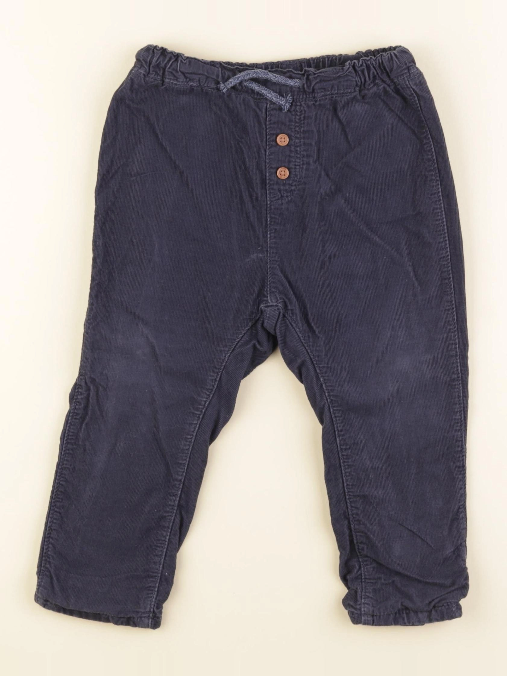 H&M - pantalon bleu - 18/24 mois