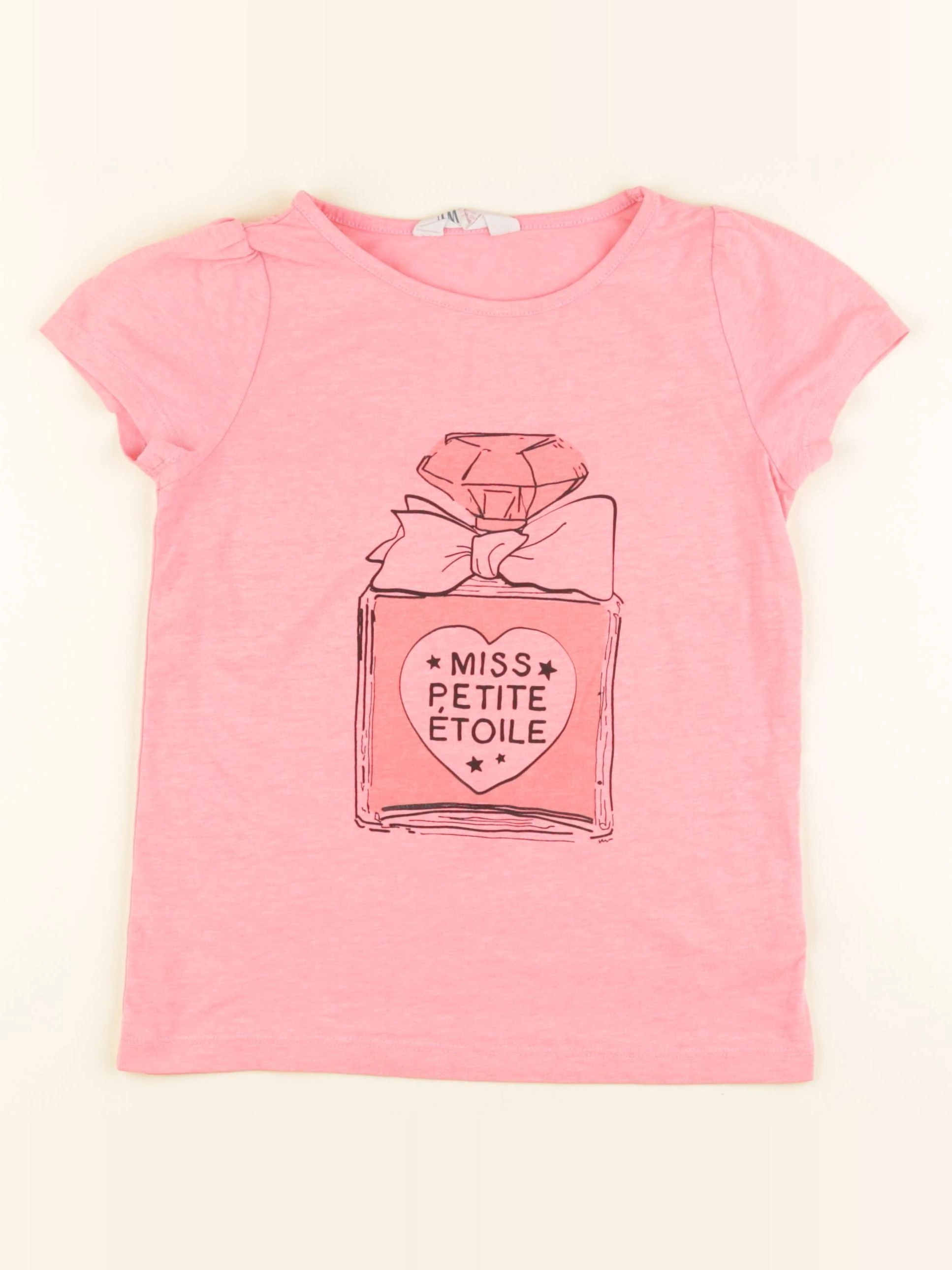H&M - tee-shirt rose - 6/8 ans