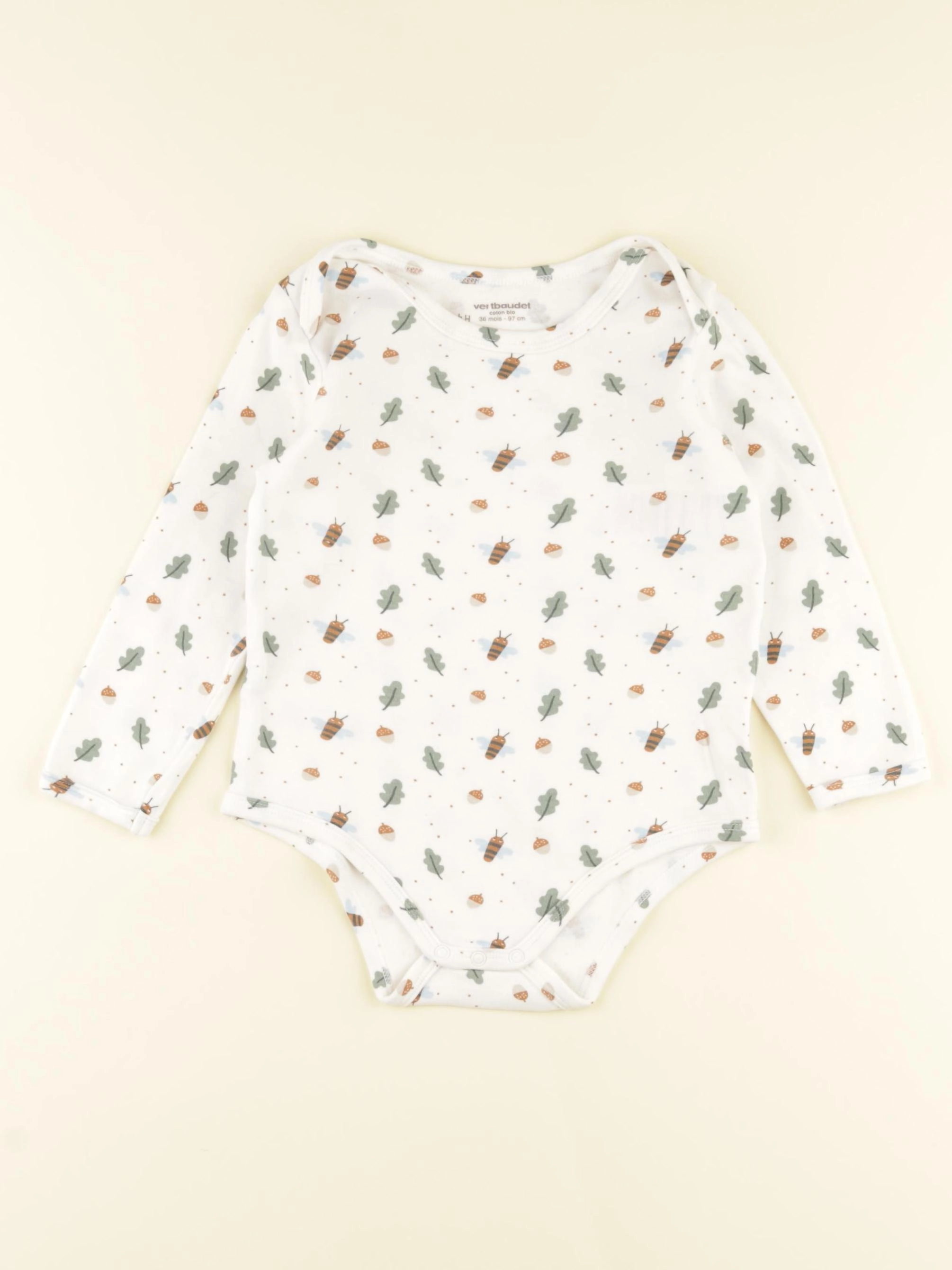 Vertbaudet - body blanc - 3 ans