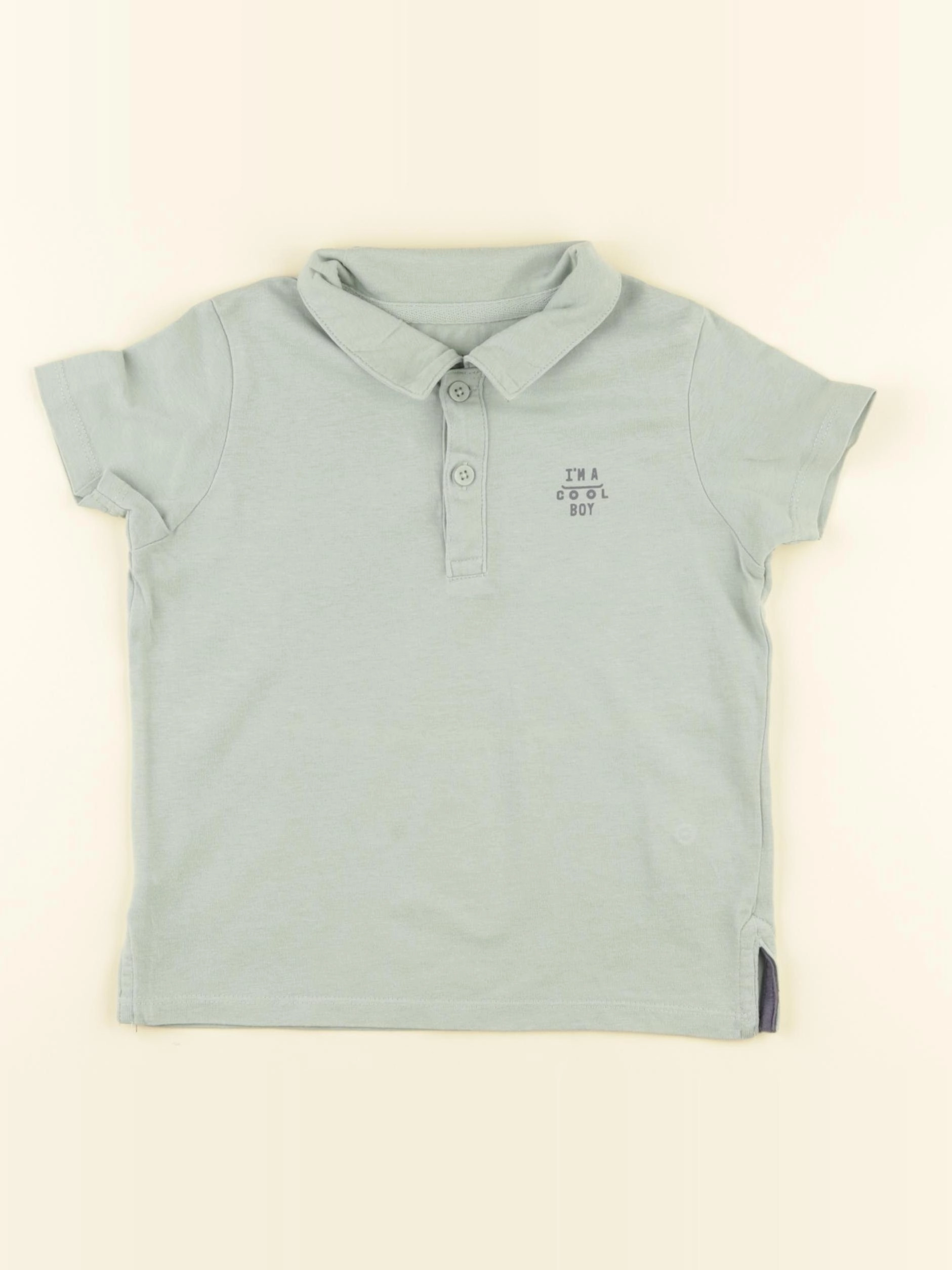 Vertbaudet - polo vert - 3 ans