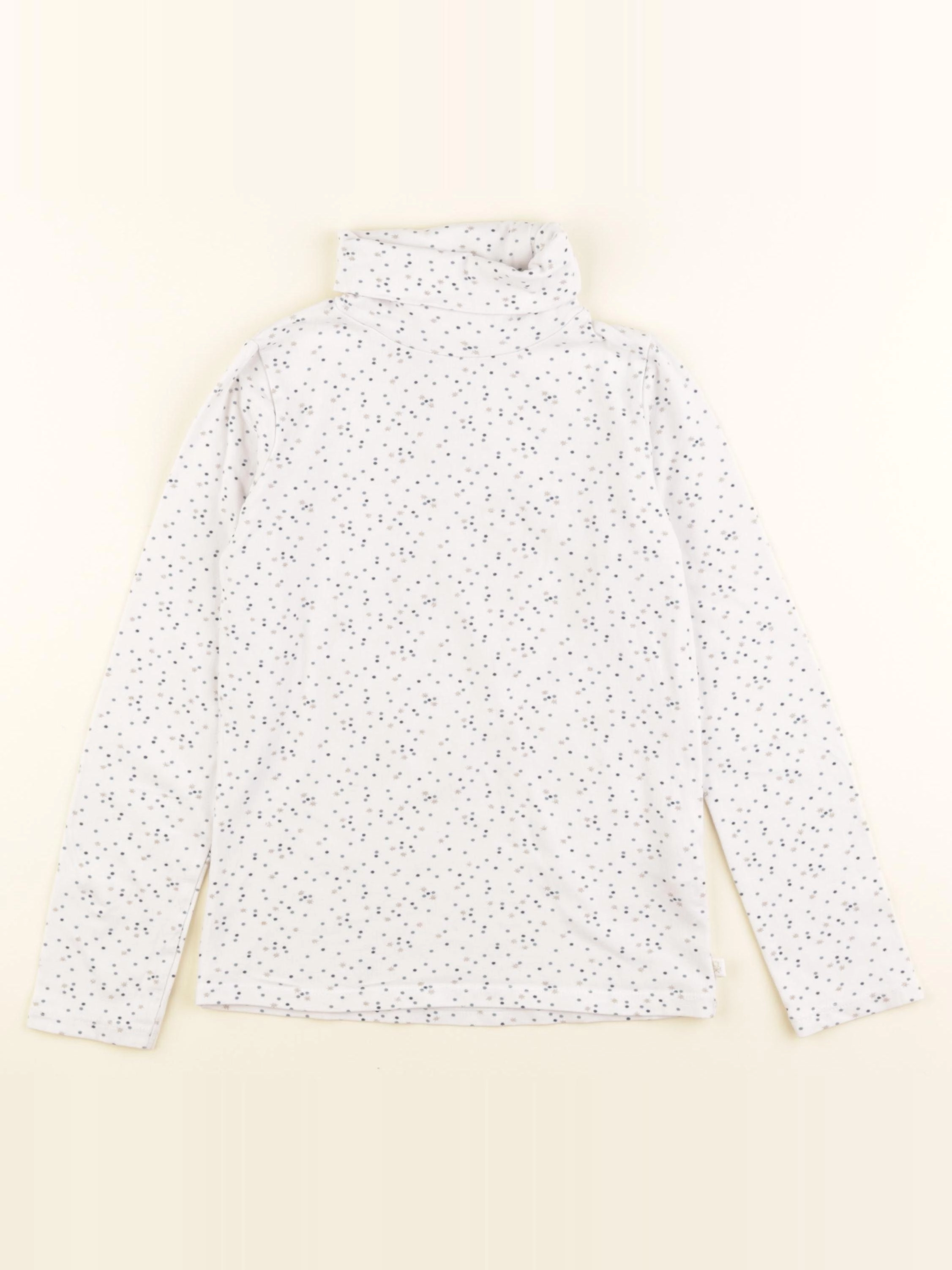 Okaidi - sous-pull blanc, bleu - 8 ans