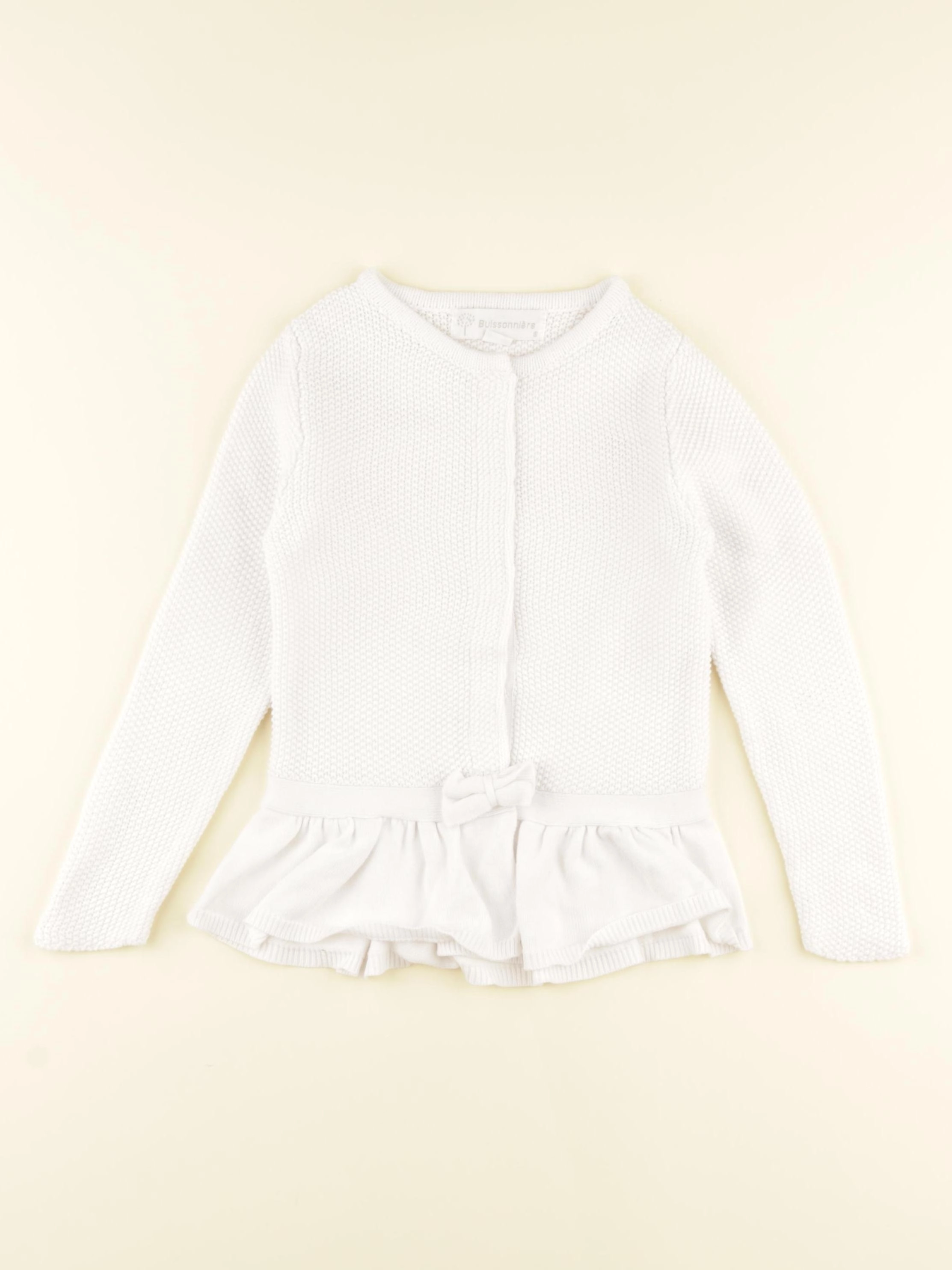 Buissonnière - gilet blanc - 4 ans