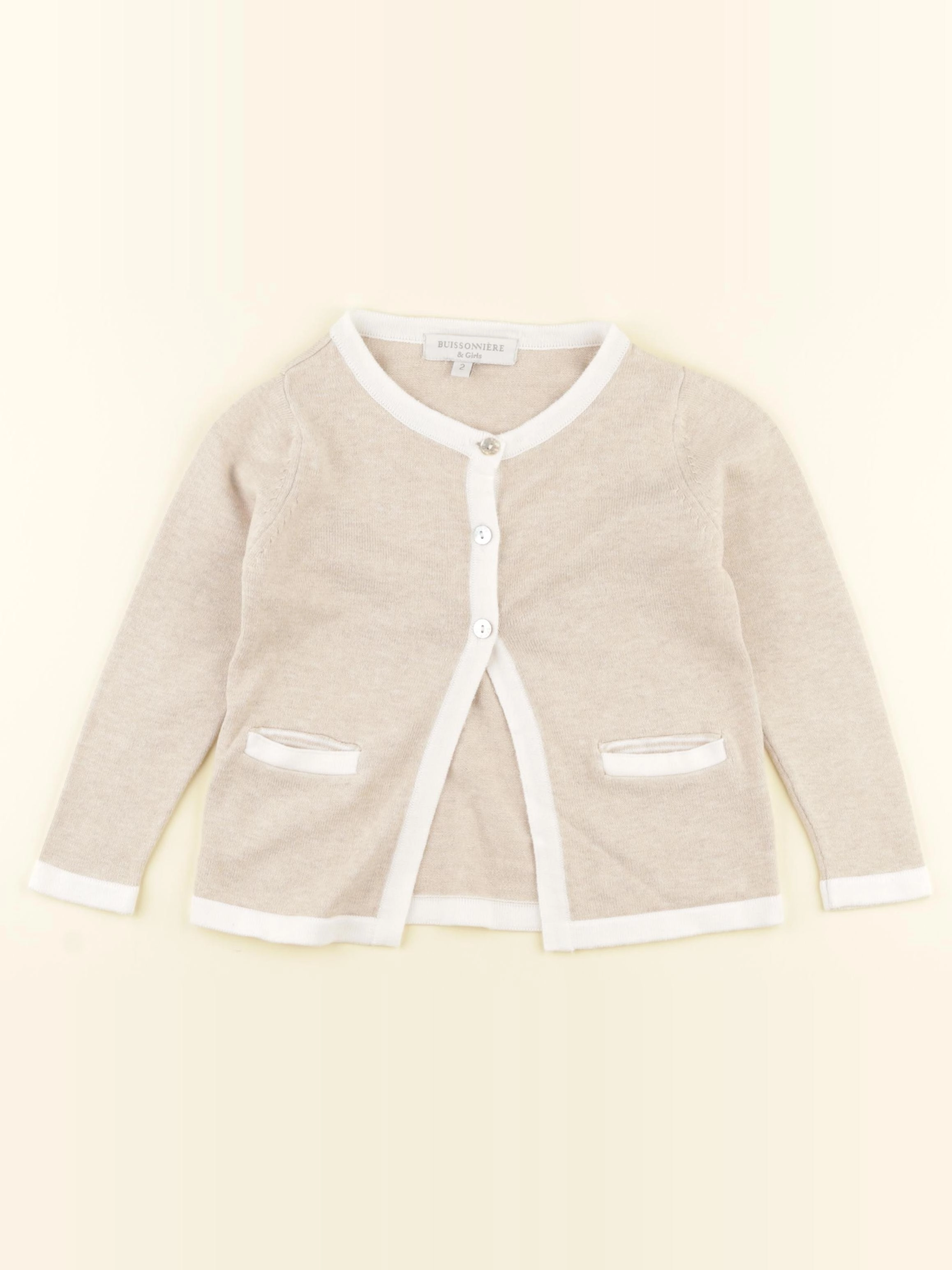 Buissonnière - gilet beige - 2 ans
