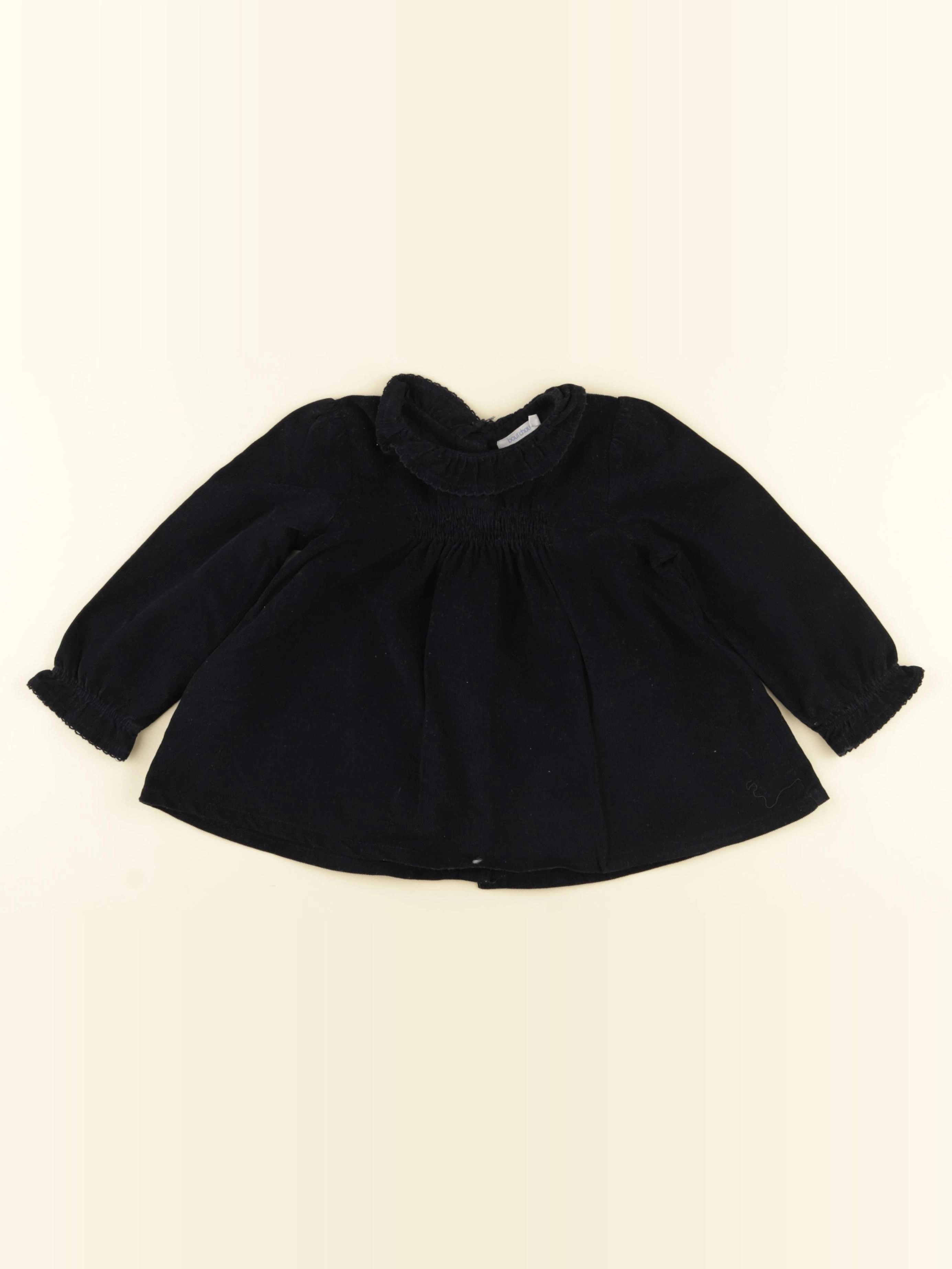 Boutchou - blouse velours bleu - 24 mois