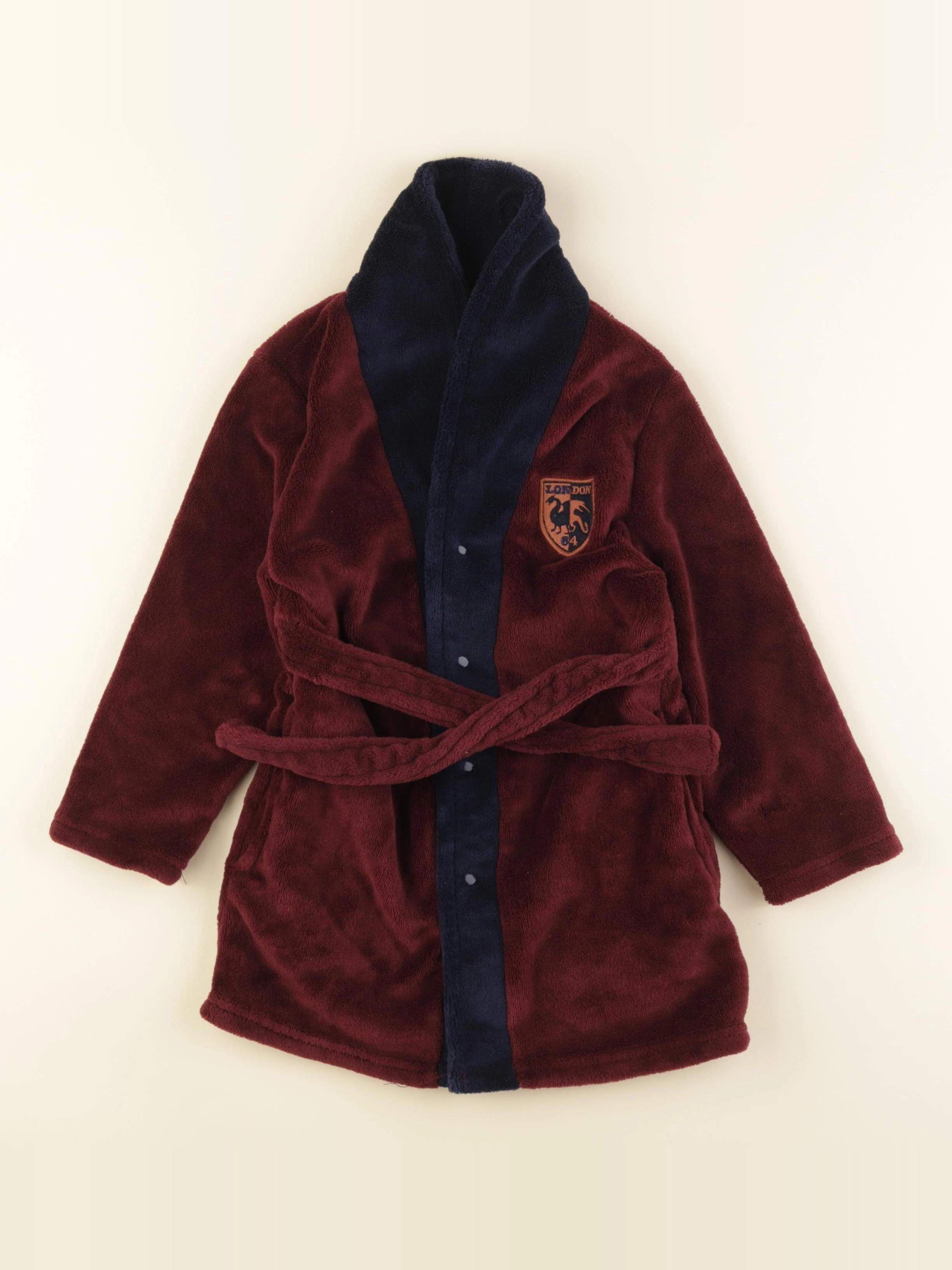 Vertbaudet - robe de chambre imprimé dos bleu, rouge - 4 ans